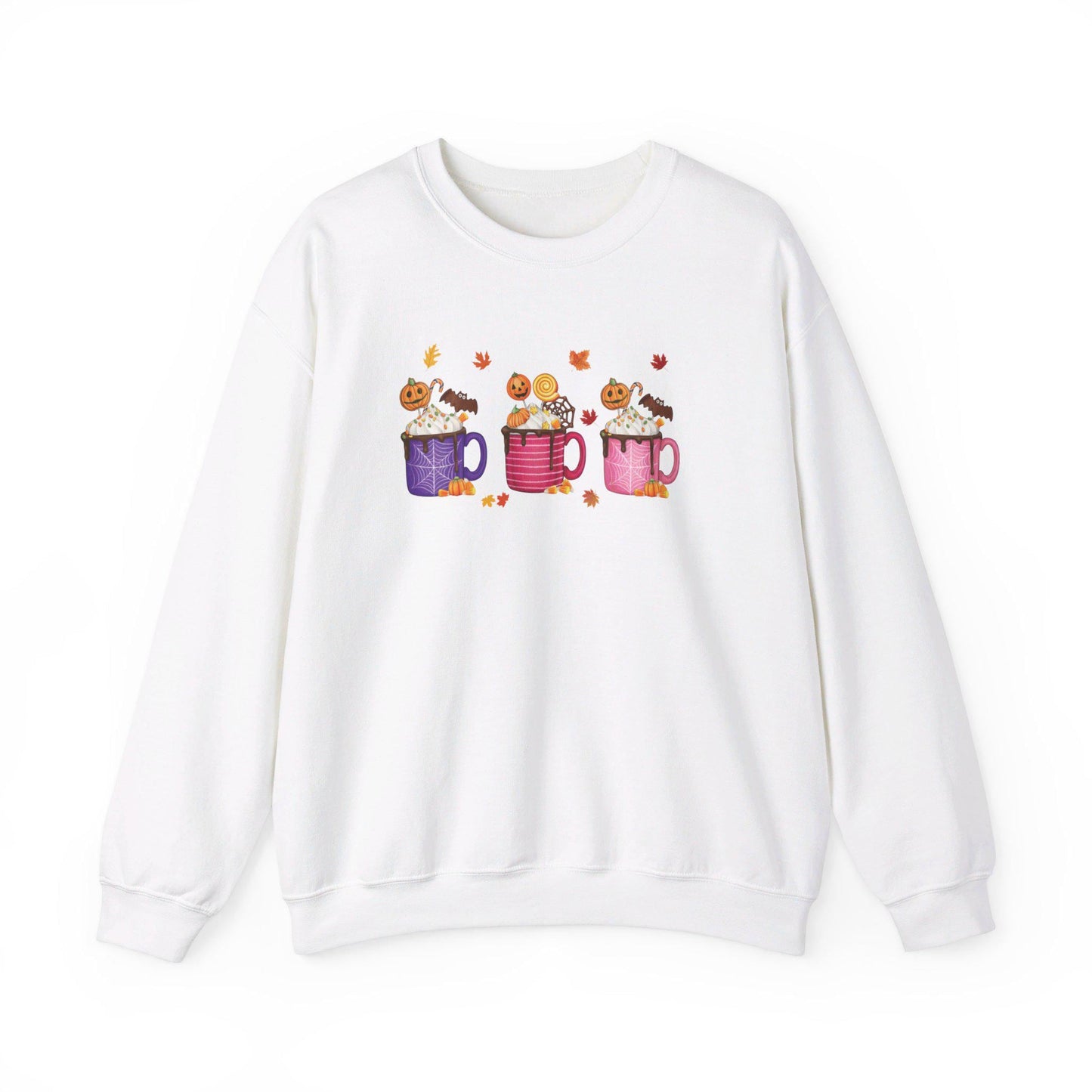 Cute Fall Coffee Latte Sweatshirt,Funny Halloween shirt women, spooky ghost halloween party gift, trick or treat cute fall tee