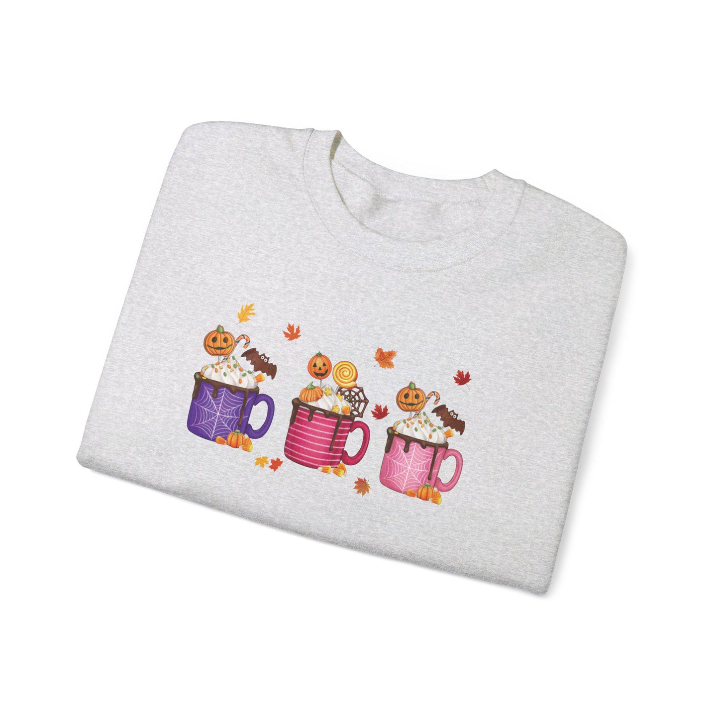 Cute Fall Coffee Latte Sweatshirt,Funny Halloween shirt women, spooky ghost halloween party gift, trick or treat cute fall tee