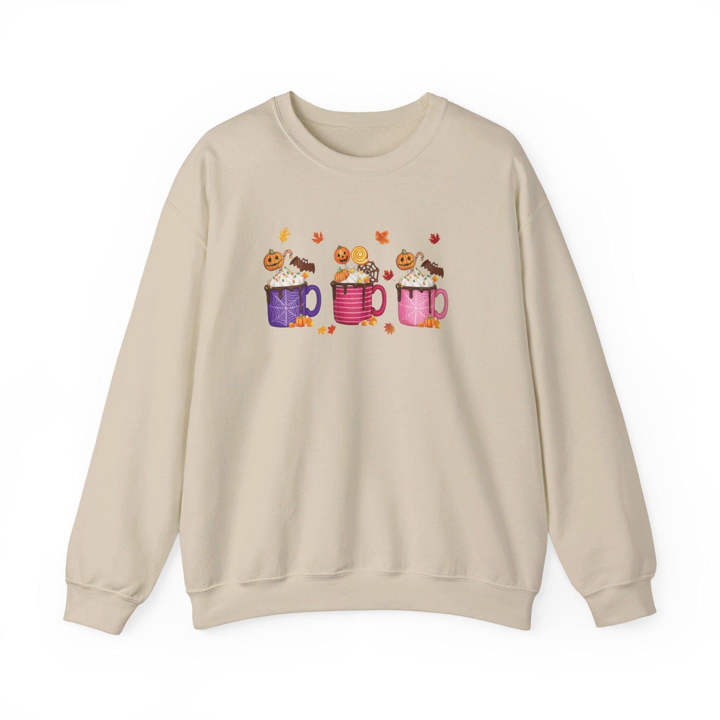 Cute Fall Coffee Latte Sweatshirt,Funny Halloween shirt women, spooky ghost halloween party gift, trick or treat cute fall tee