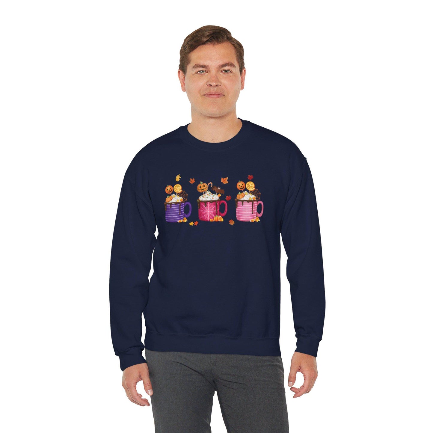 Fall Coffee Pumpkin Latte Sweatshirt,Funny Halloween shirt women, spooky ghost halloween party gift, trick or treat cute fall tee