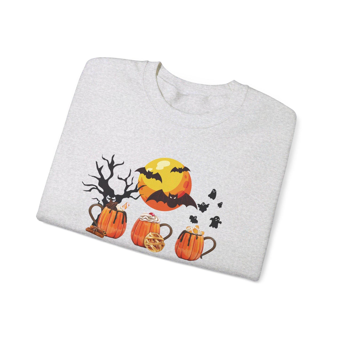 Pumpkin Spice Coffee Latte Sweatshirt,Funny Halloween shirt women, spooky ghost halloween party gift, trick or treat cute fall tee