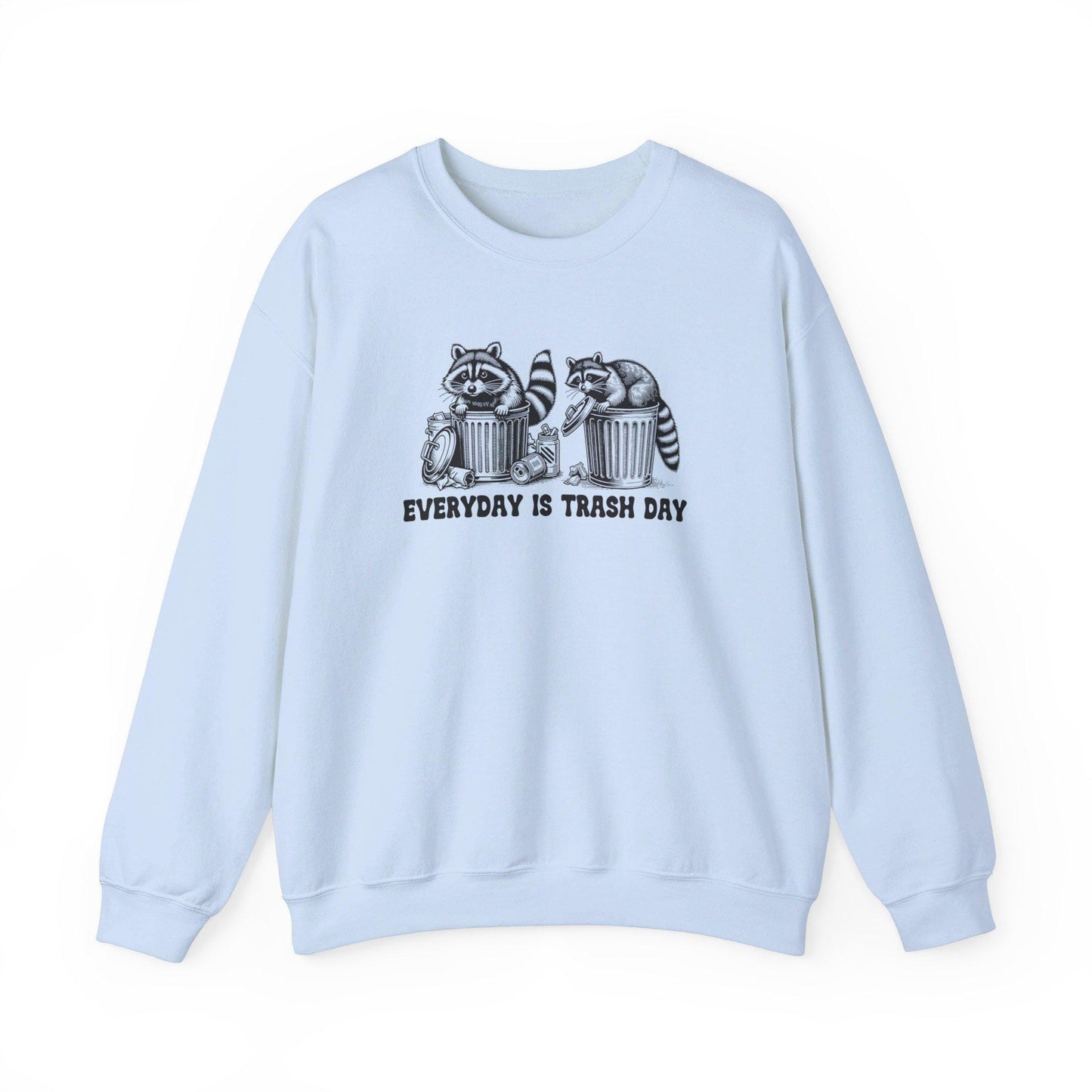 Funny raccoon sweatshirt, Everyday is trash day, Cool Style Raccoon Sweater, Wierdcore Goblincore Aesthetic, Possum sweatshirt