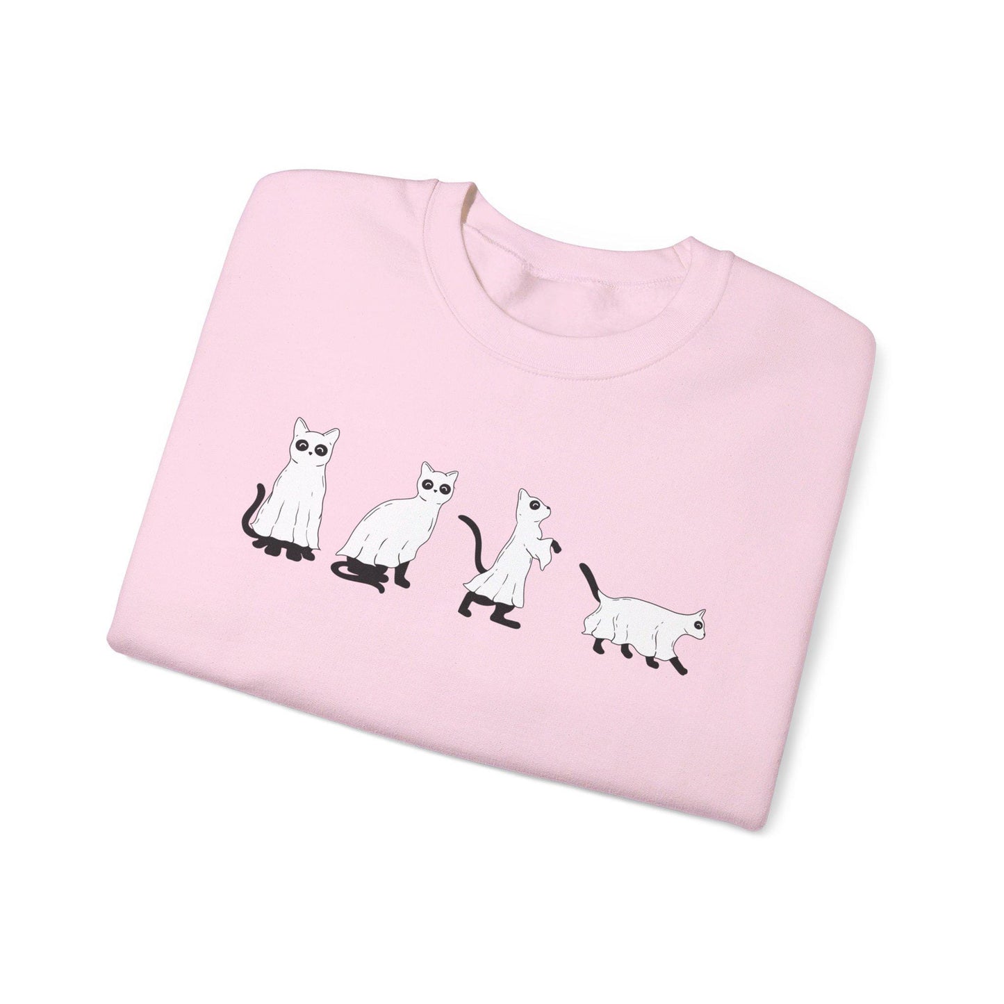 Halloween black cats sweatshirt,Funny Halloween shirt women, spooky ghost halloween party gift, trick or treat cute fall tee