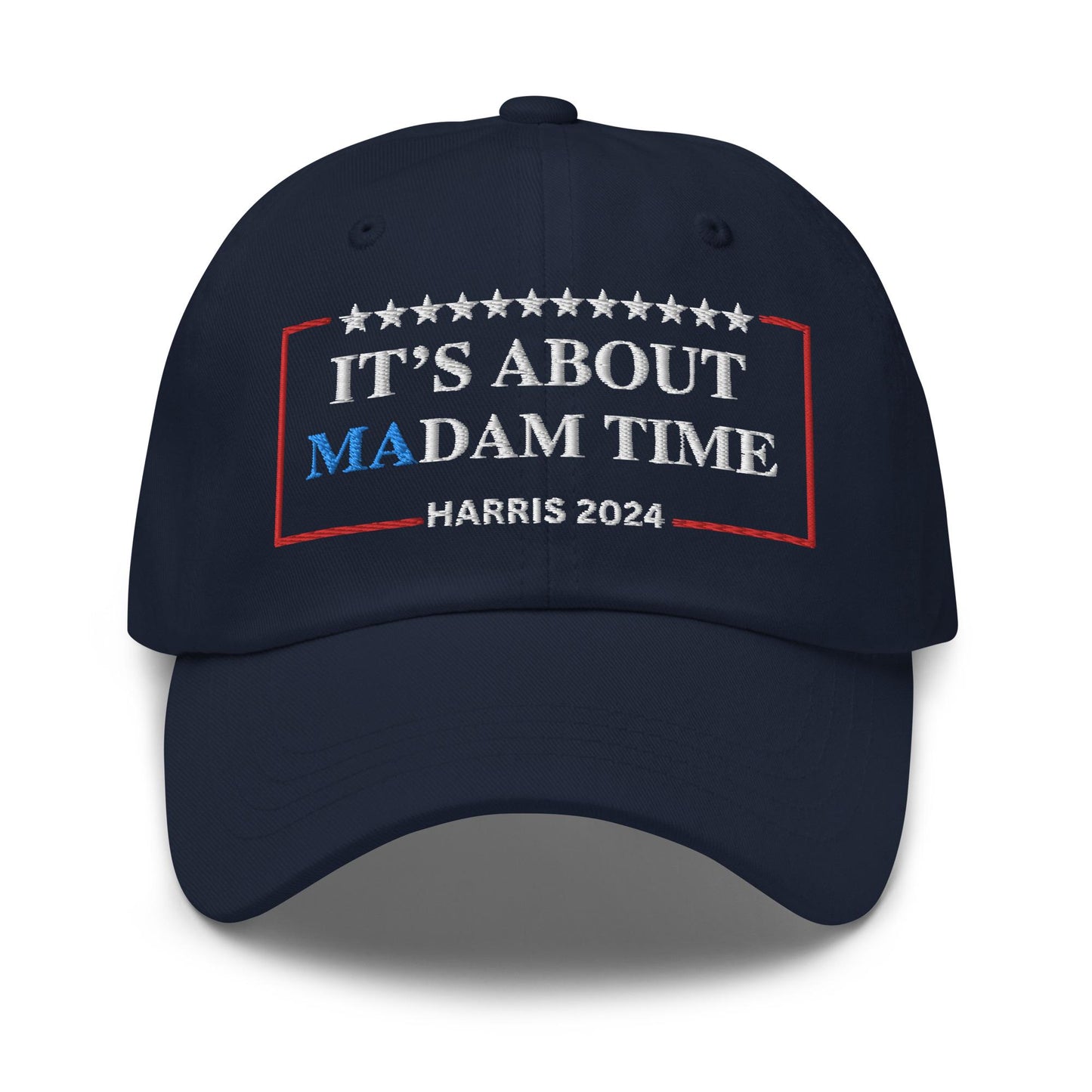 Embroidered Kamala Hat, It's About Madam Time Cap, Harris Walz Cotton Twill Hat, Comma La hat, for Kamala Harris Hat