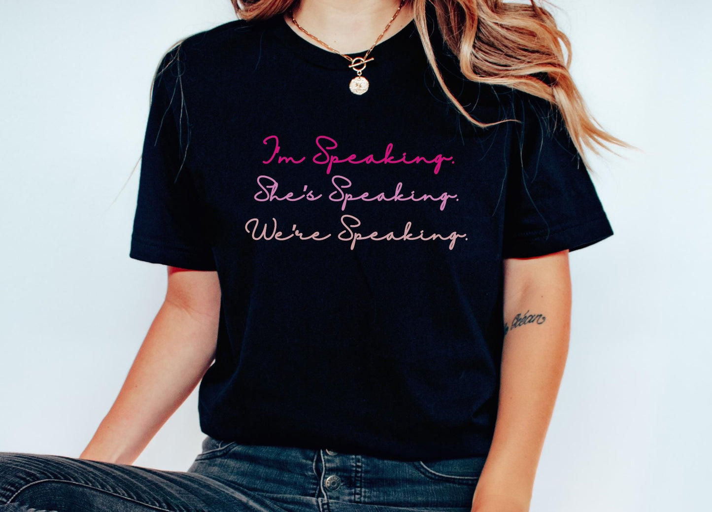 I'm Speaking Shirt, We're speaking shirt,Kamala Harris 2024 Tshirt, For Harris Rally Tee, Democrat Political Tee, Feminist Gift For Women