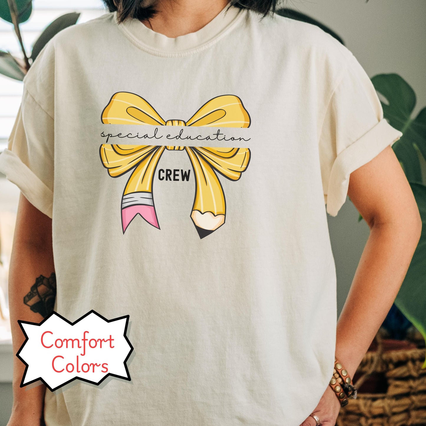 Comfort Colors® special education teacher shirt, coquette bow special ed crew t shirt, sped teacher gift, specials squad shirt, specials tee