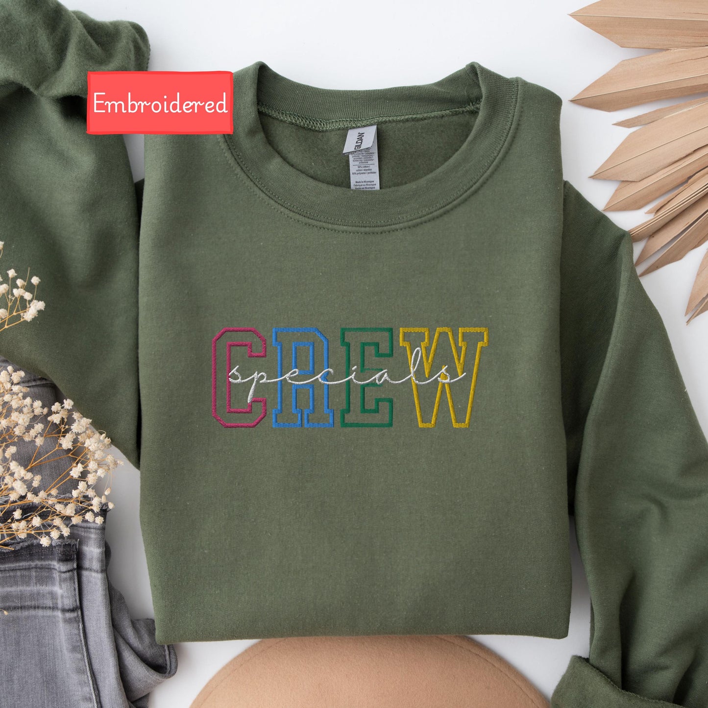 Embroidered specials teacher sweatshirt, specials crew sweater, special education sweatshirt, sped teacher gift, specials squad appreciation
