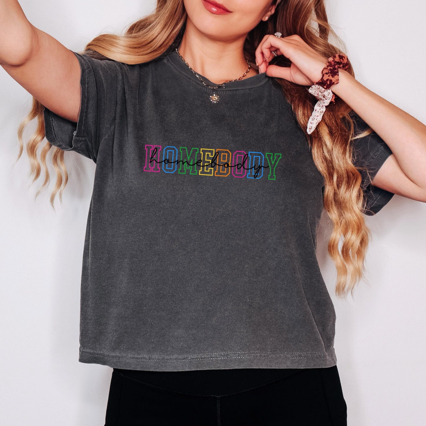 Comfort Colors Homebody crop top, soft funny boxy tee, introvert women shirt, Loungewear Stay at home tshirt, cozy shirt for women