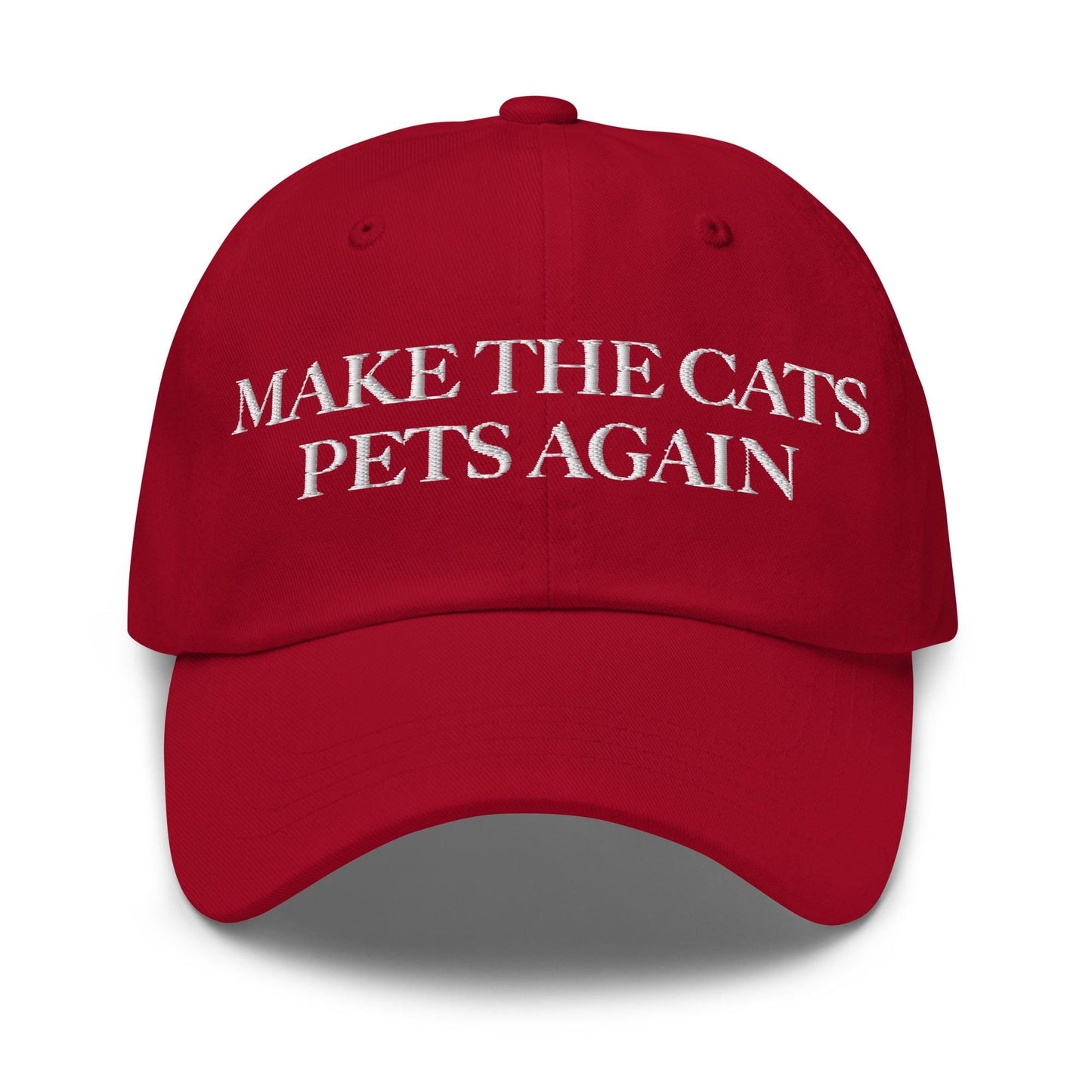 Embroidered make the cats pets again hat, Funny Trump hat, they are eating the cats, presidential campaign 2024, Trump for president hat