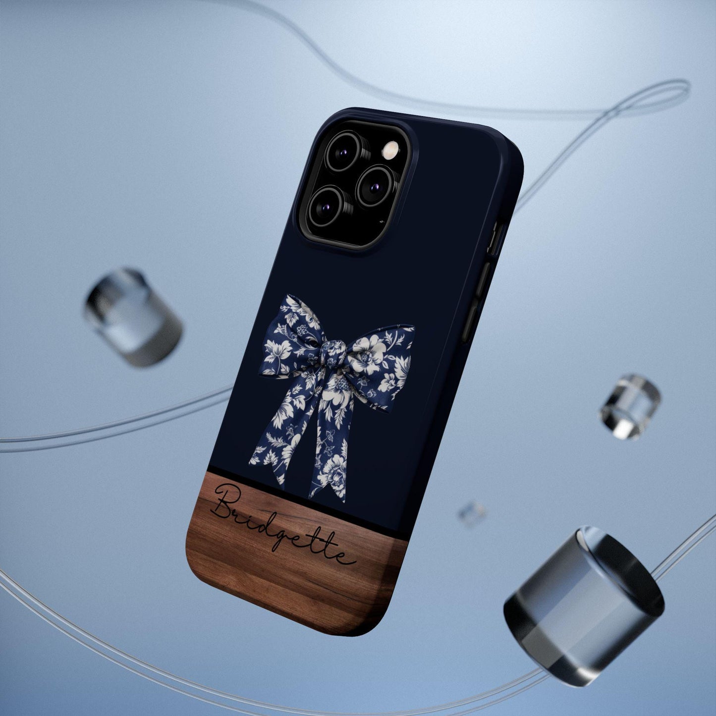 Custom Toile phone case, Magsafe compatible coquette bow tough case, Toile De Jouy iphone case for iPhone 16 pro max, iphone 15,14 pro max