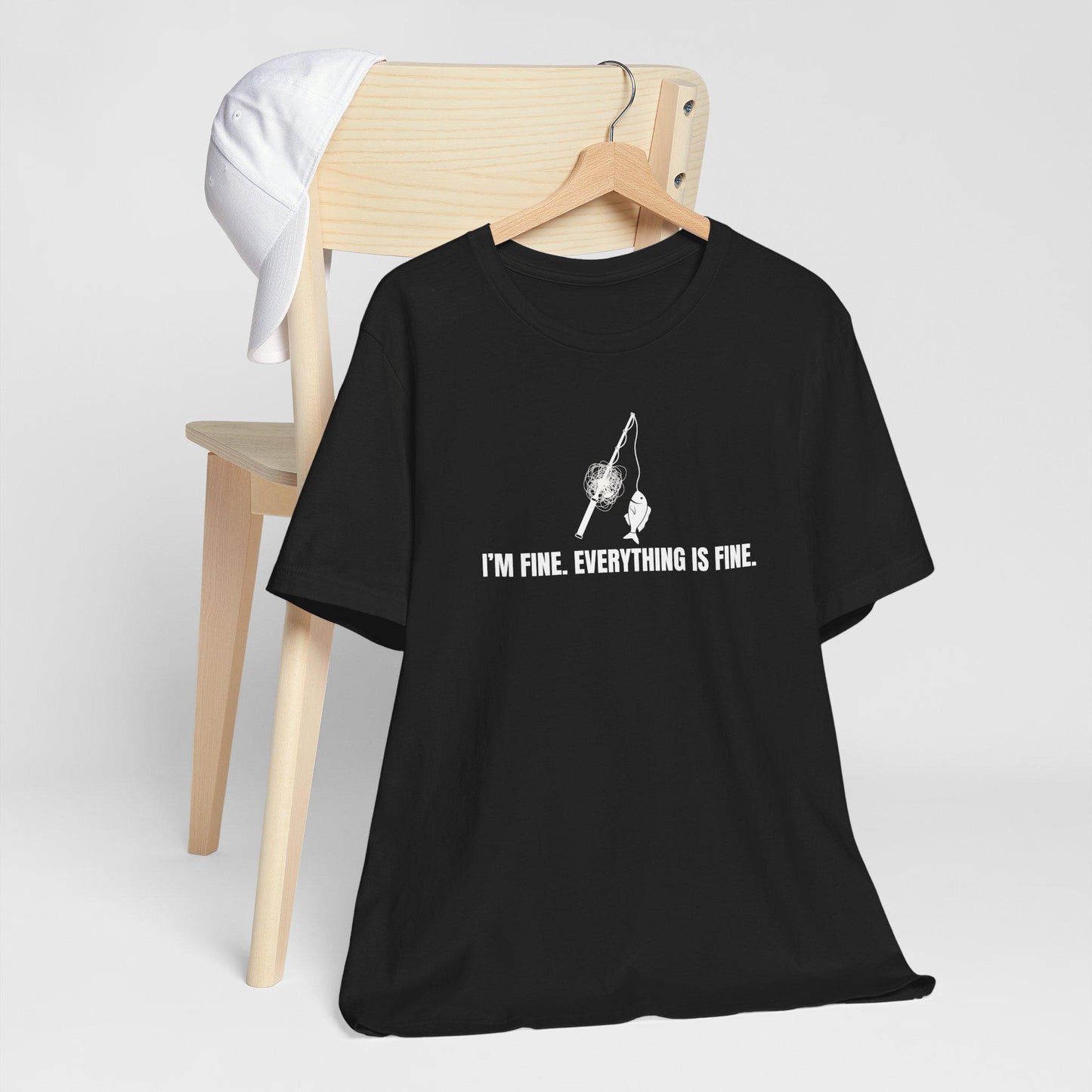Funny fishing tshirt, It's fine I'm Fine Everything is fine shirt, Fisherman tshirt, Sarcastic Mental health Shirt, adult humor shirt
