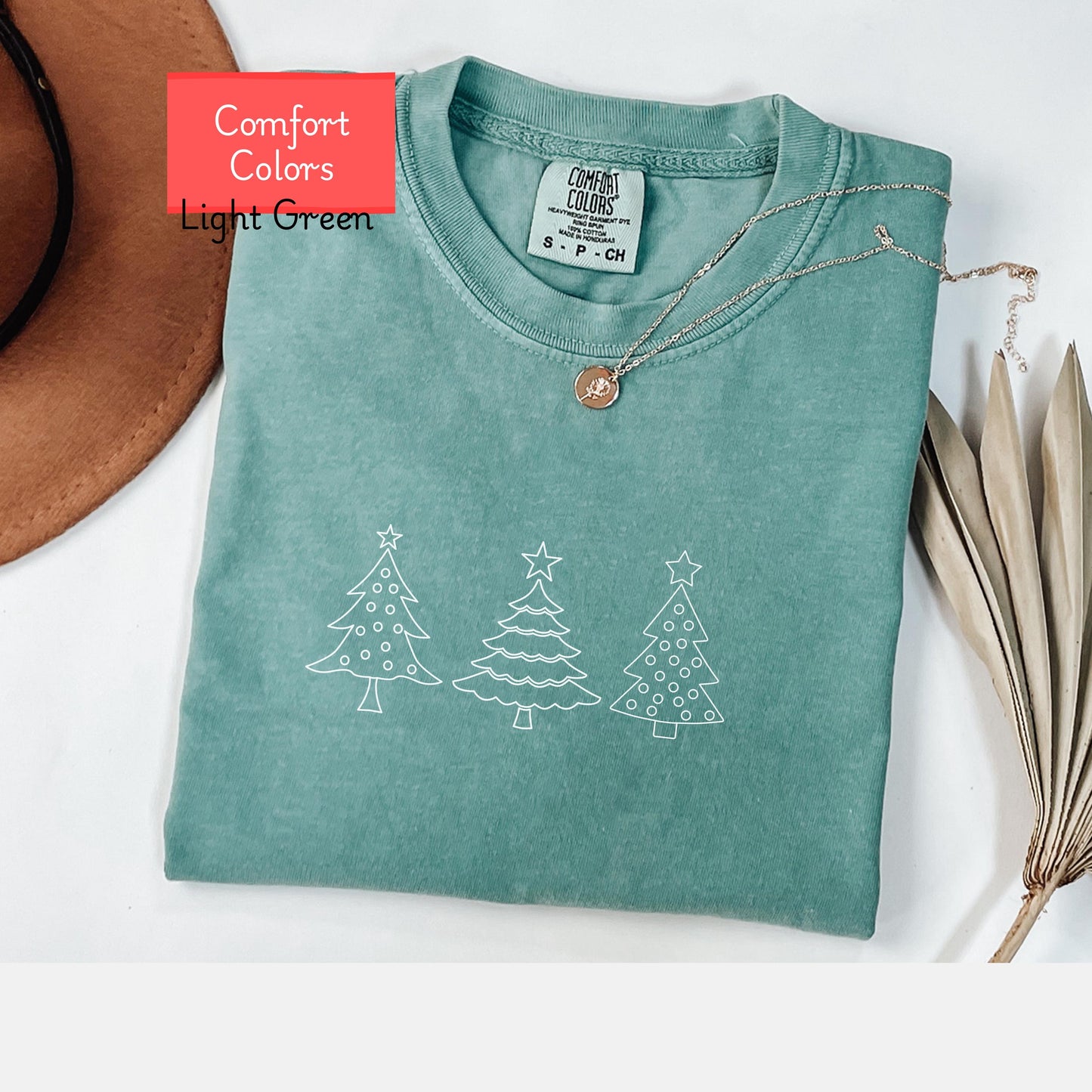 Christmas tree Shirt, Comfort Colors shirt Holiday season, Christmas shirt gift for mom, crewneck tee for christmas gift
