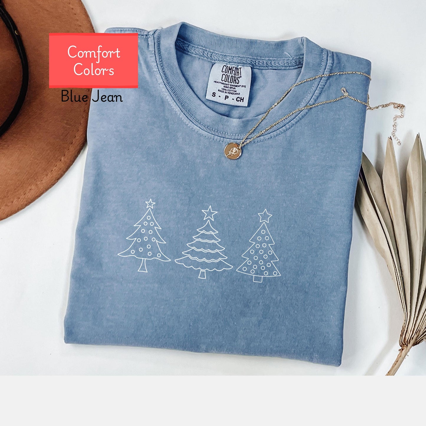Christmas tree Shirt, Comfort Colors shirt Holiday season, Christmas shirt gift for mom, crewneck tee for christmas gift