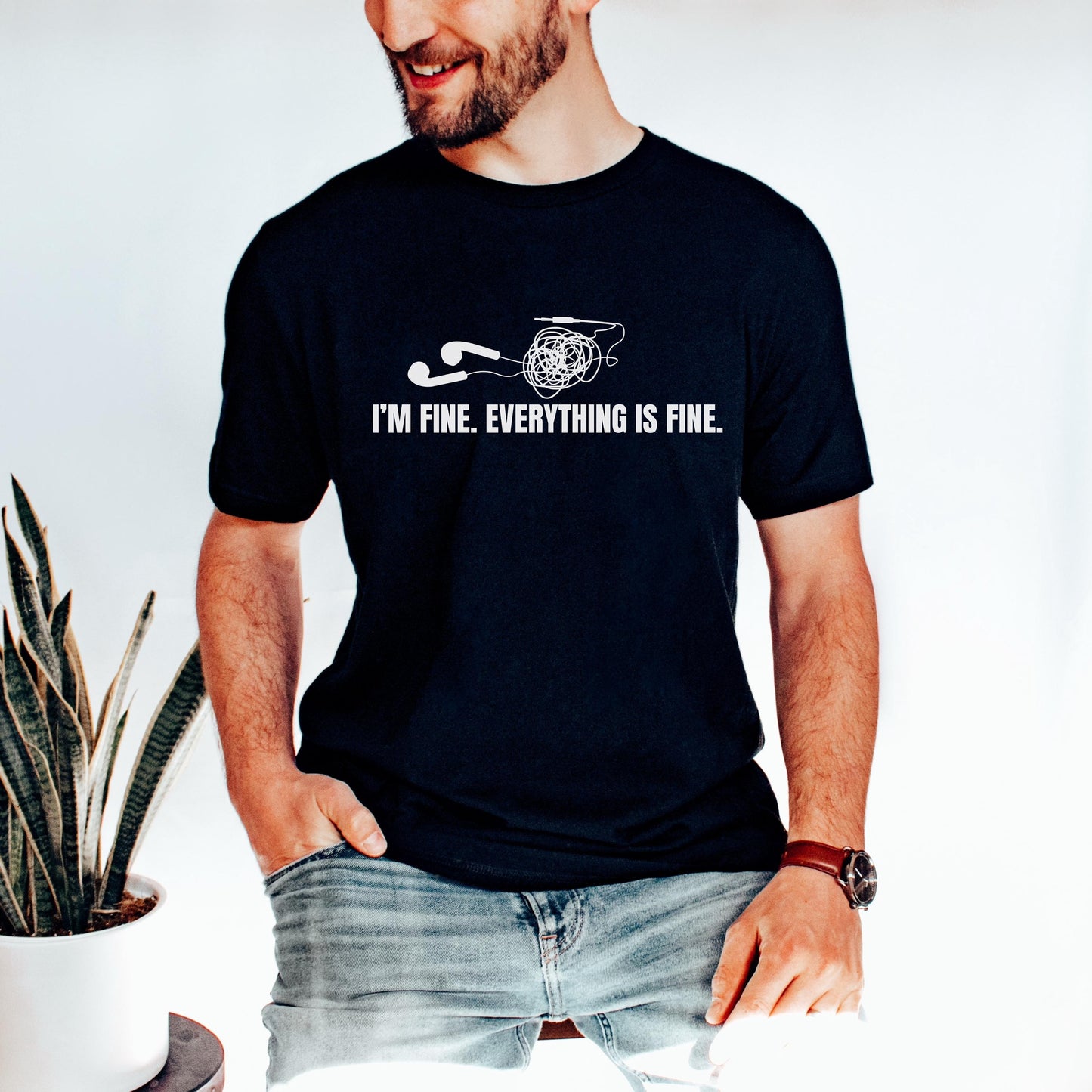Funny It's fine I'm Fine Everything is fine shirt, Cute introvert tshirt, Sarcastic Mental Shirt, adult humor shirt, funny sayings gift