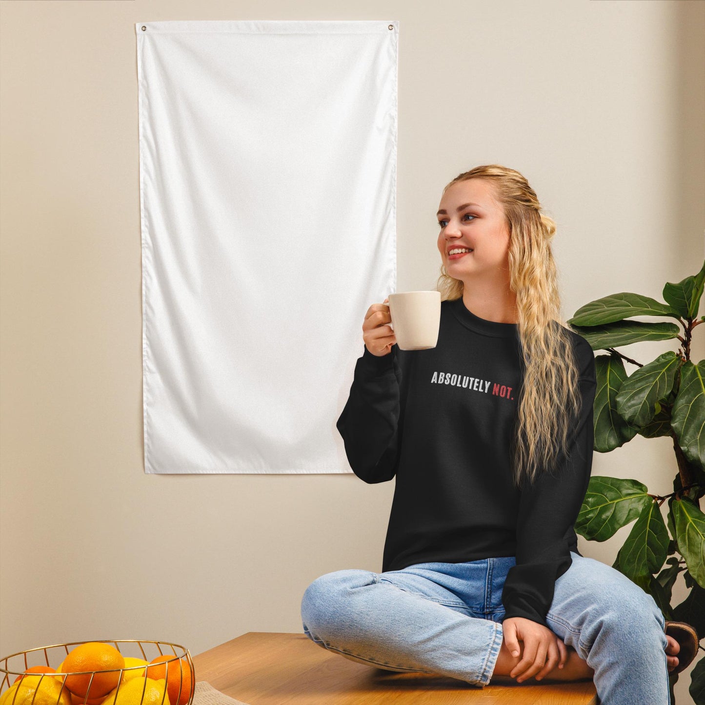 Embroidered Absolutely Not sweatshirt, Sarcastic saying sweatshirt, funny introvert sweatshirt, funny birthday gift for friend