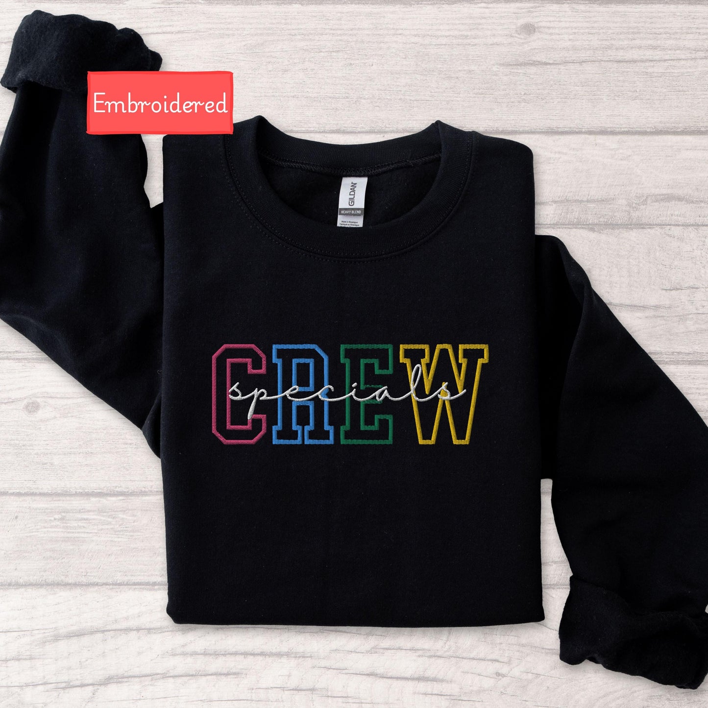 Embroidered specials teacher sweatshirt, specials crew sweater, special education sweatshirt, sped teacher gift, specials squad appreciation