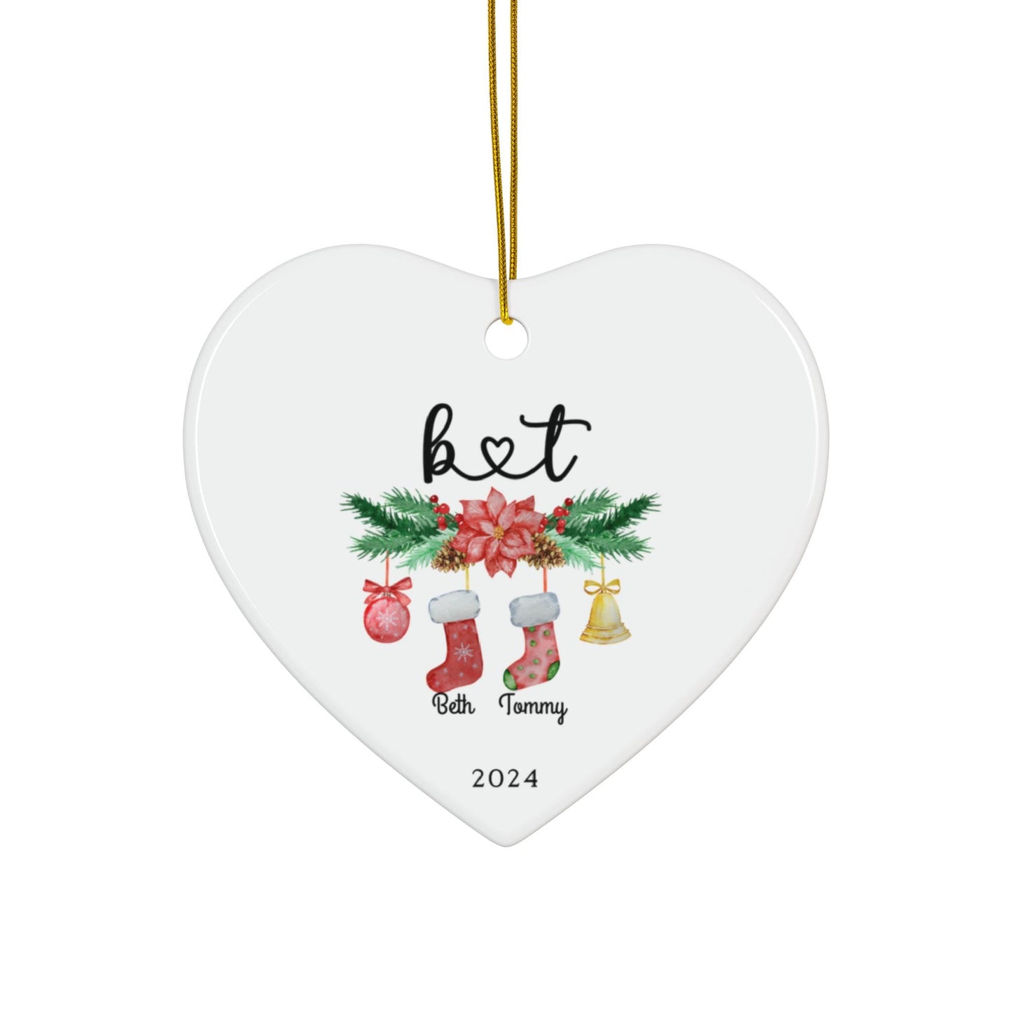 Personalized Married ornament, mr and mrs custom ornament, christmas stockings ornament for bride and groom