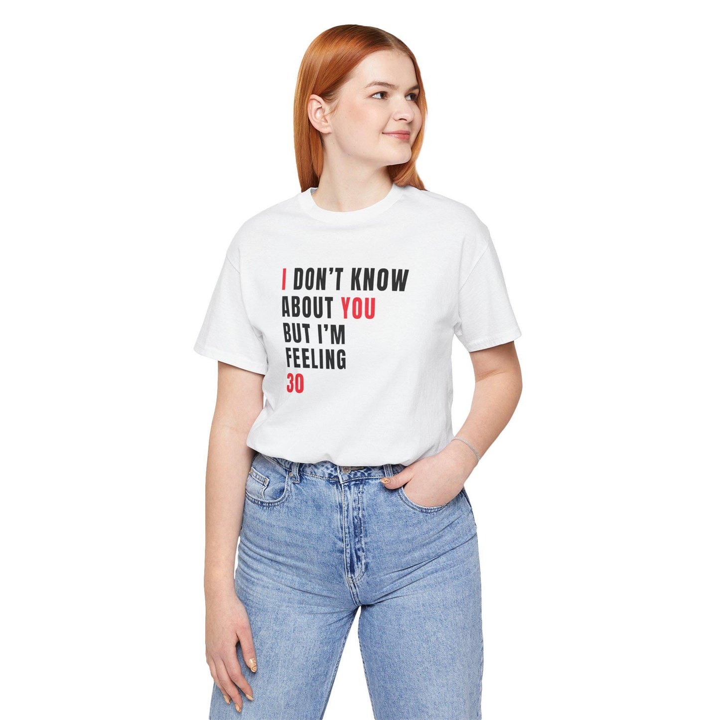 Custom Funny Birthday shirt, 30th birthday shirt, custom birthday girl gift, I Don't Know About You But I'm Feeling 21, 30 40 50 60