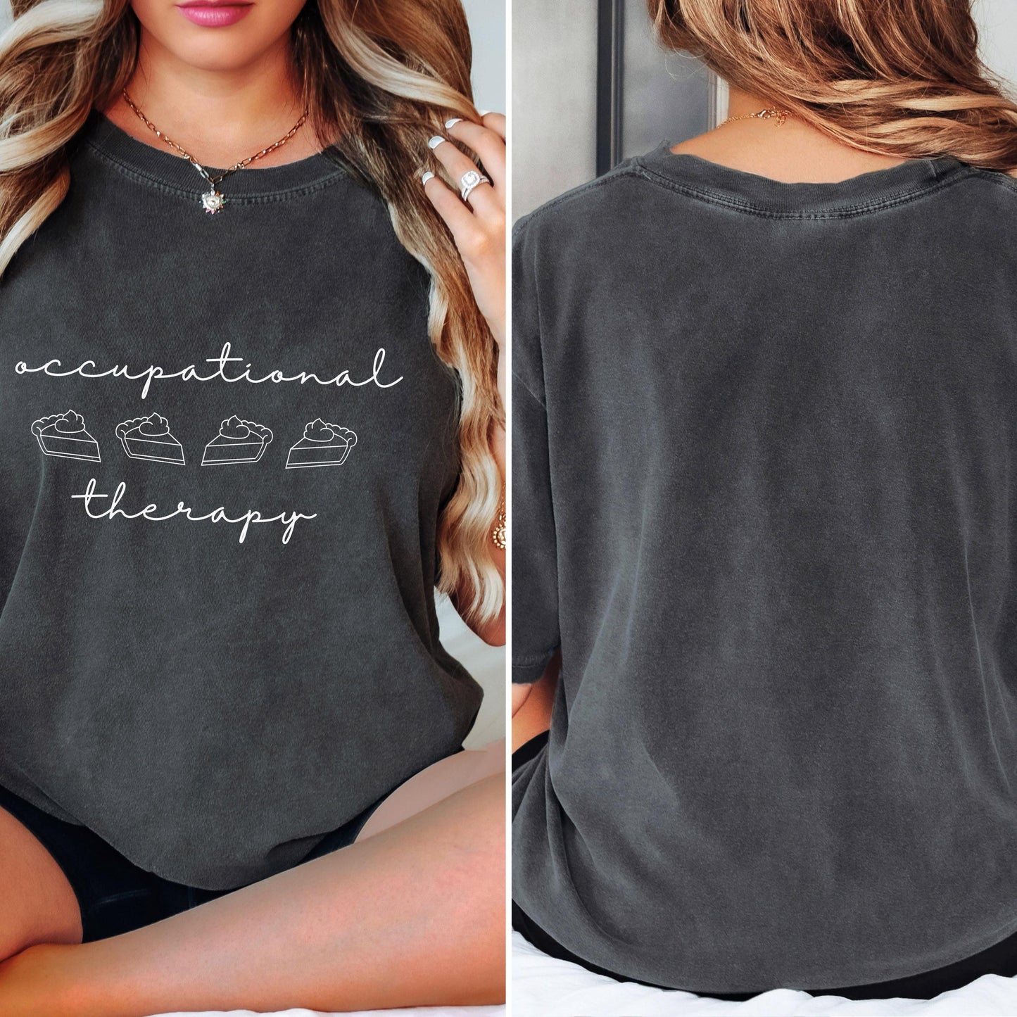 Comfort Colors Thanksgiving Shirt Occupational Therapist, Occupational Therapy Pumpkin Pie thirt, OT Shirt fall, pie shirt for sped team OT