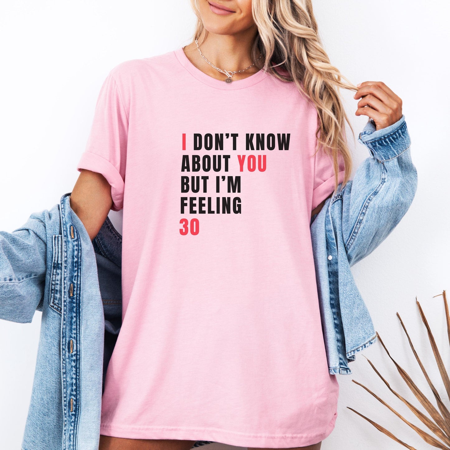 Custom Funny Birthday shirt, 30th birthday shirt, custom birthday girl gift, I Don't Know About You But I'm Feeling 21, 30 40 50 60