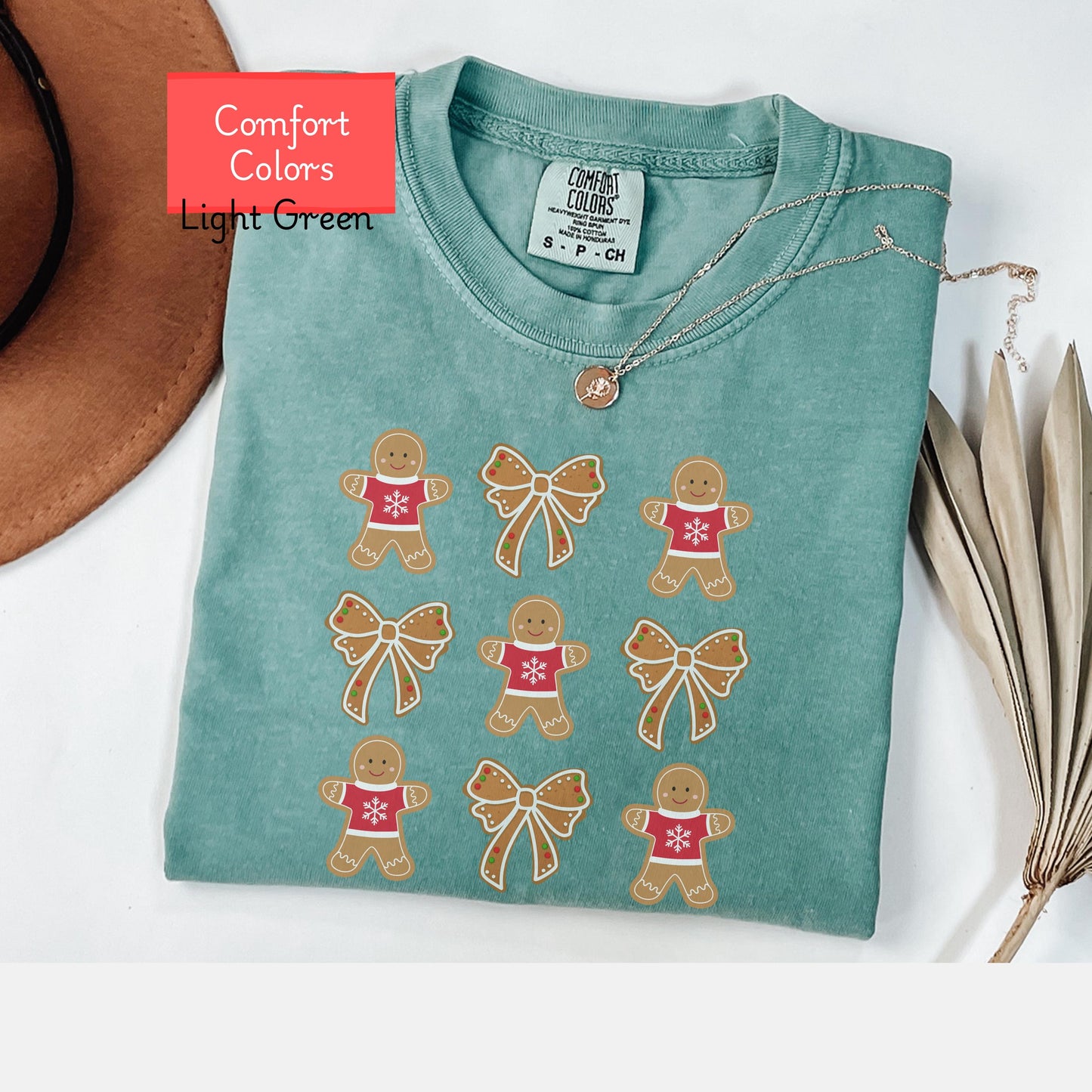 Comfort Colors coquette christmas shirt, Christmas Cookies shirt, Gingerbread cookies Shirt, Baking Shirt, coquette bow shirt holiday season