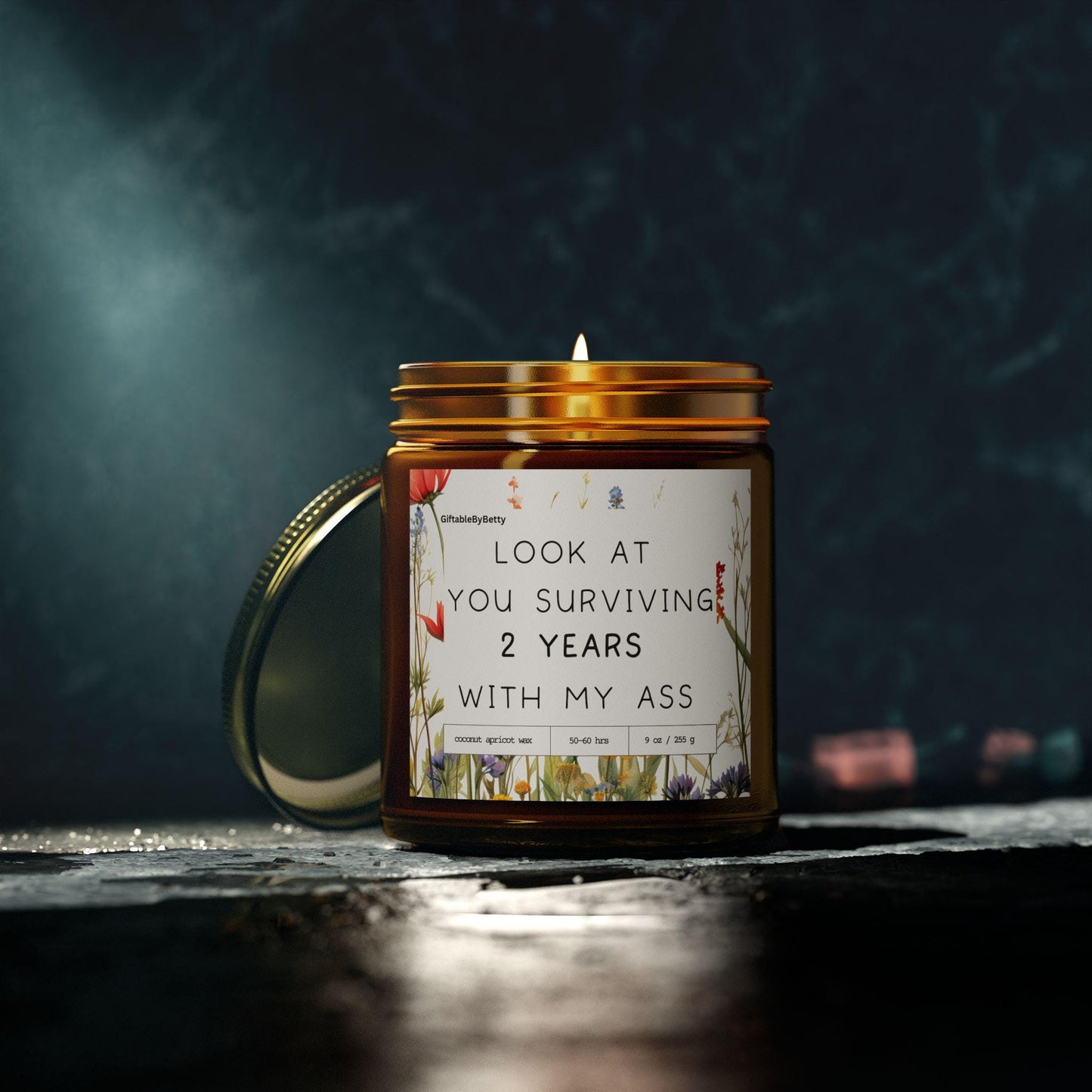 Second Year Anniversary Candle, Funny 2 Year Married Anniversary Gift for Husband, 2 year relationship gift for boyfriend, 2 Year Friendship