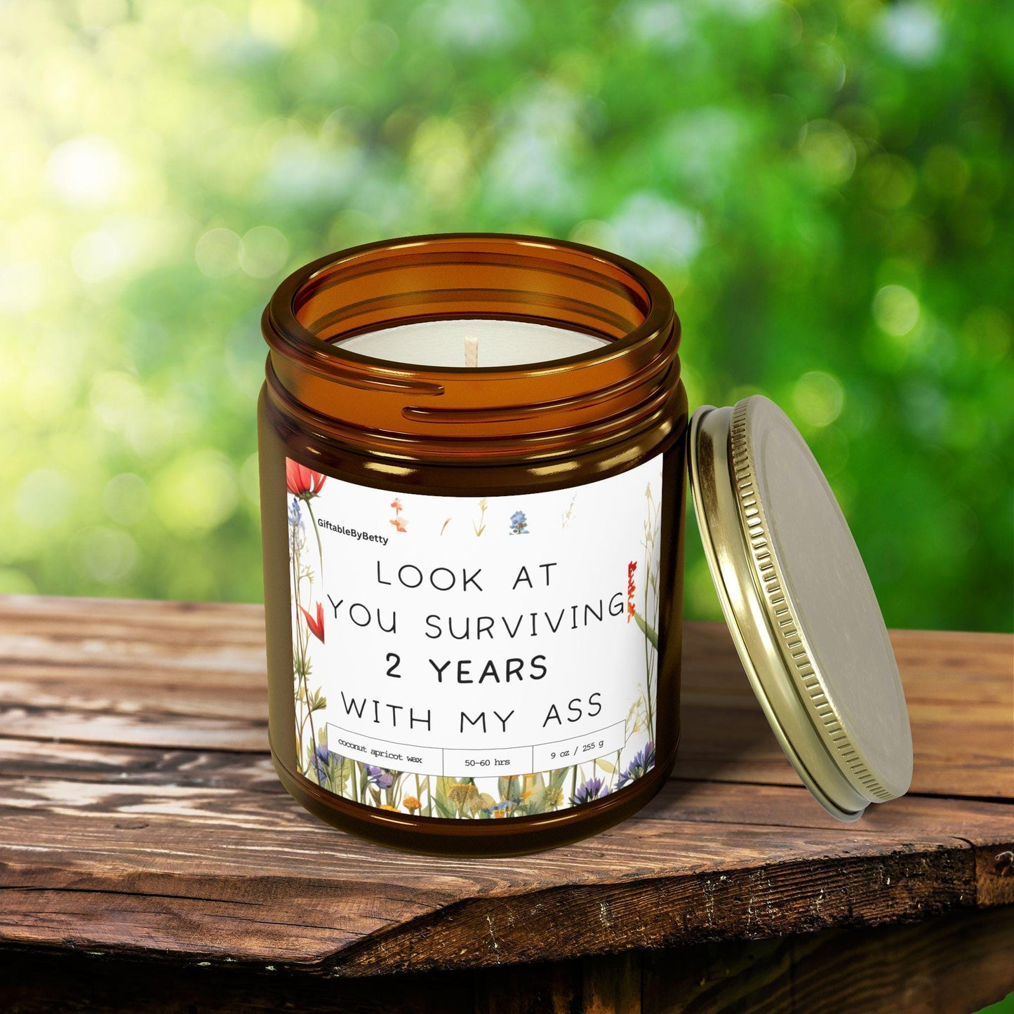 Second Year Anniversary Candle, Funny 2 Year Married Anniversary Gift for Husband, 2 year relationship gift for boyfriend, 2 Year Friendship