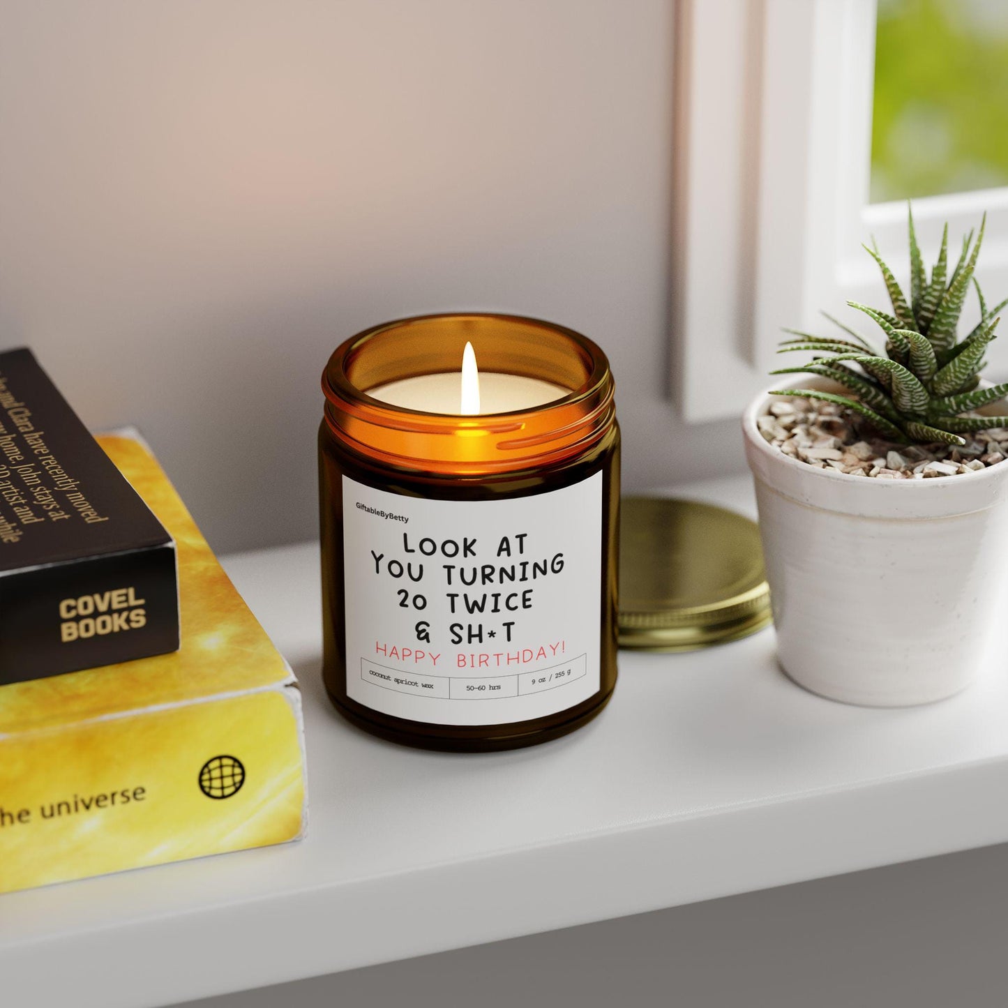 Funny 40th birthday Candle, sarcastic corporate gift for coworker, best friend candle for birthday, forty and fabulous gag gift candle