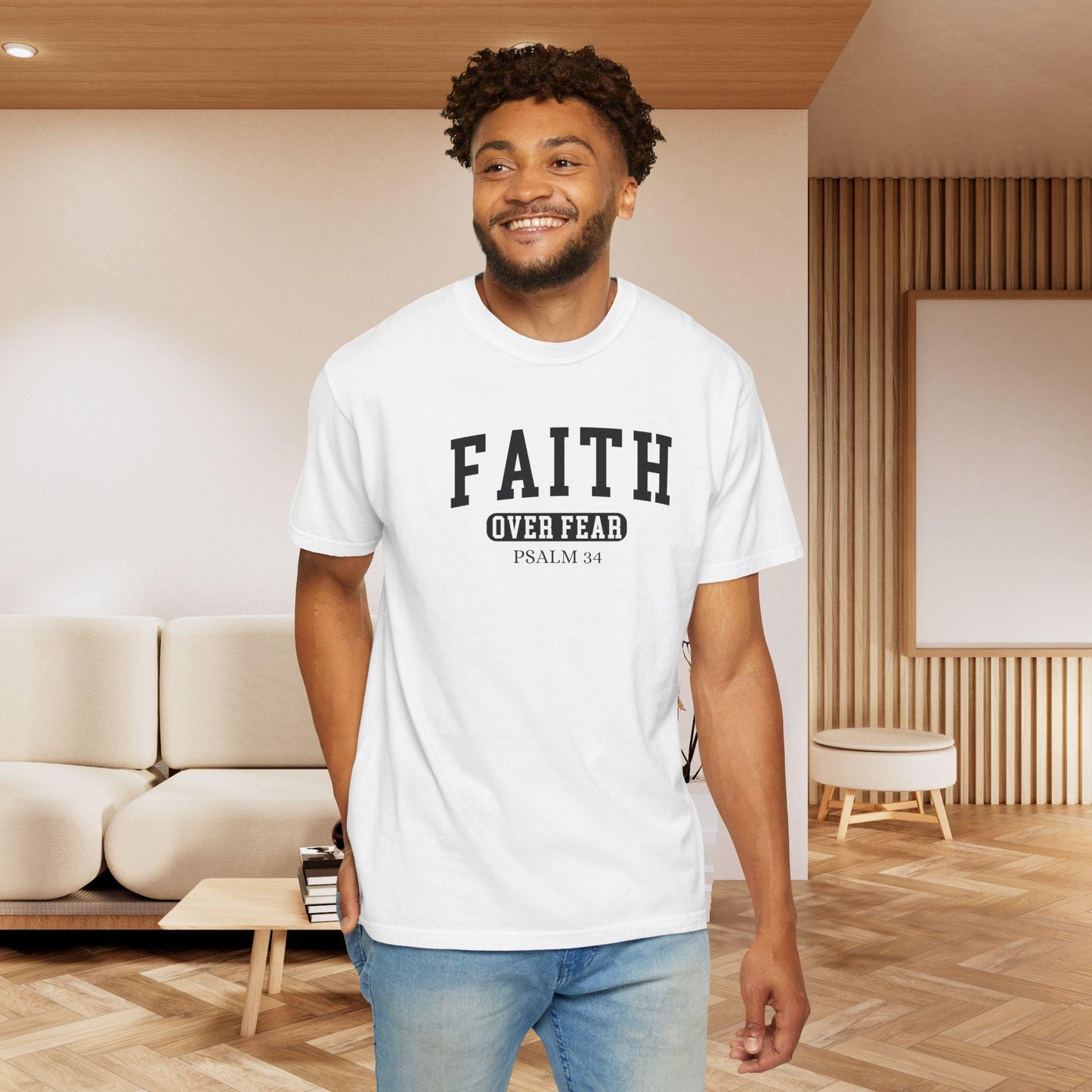 Comfort Colors Faith over fear shirt, Christian hope shirt, bible verse tshirt, faith based tshirt, encouraging shirt gift for friend