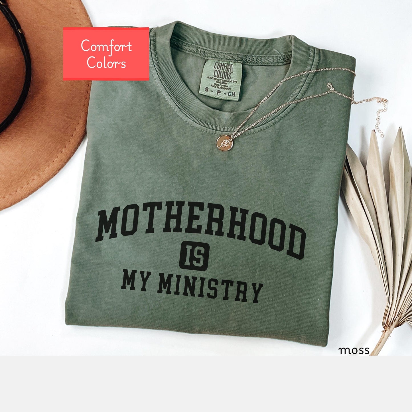 Comfort Colors Motherhood shirt, Christian shirt for mom, motherhood is my ministry tshirt, encouraging religious shirt gift for friend