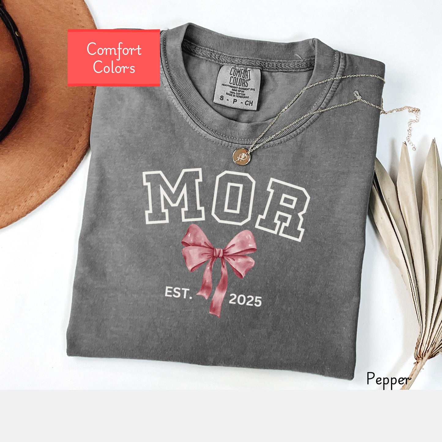 Custom Comfort Colors Mom Shirt, coquette Danish Mama shirt, Mothers Day Gift for mom, First Time Mom Tee, Motherhood Tshirt Valentines
