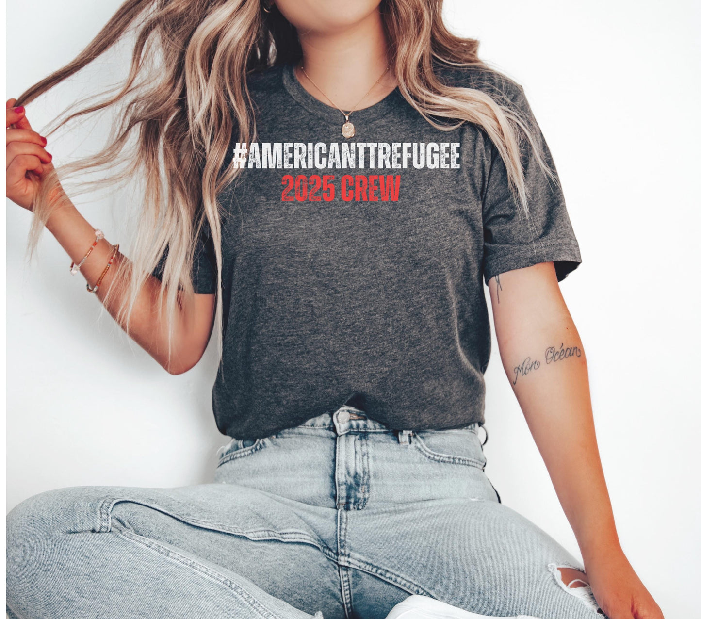 American TT refugees 2025 crew shirt, Americans Immigration tshirt, Social media ban, TT ban 2025, learning Chinese language shirt