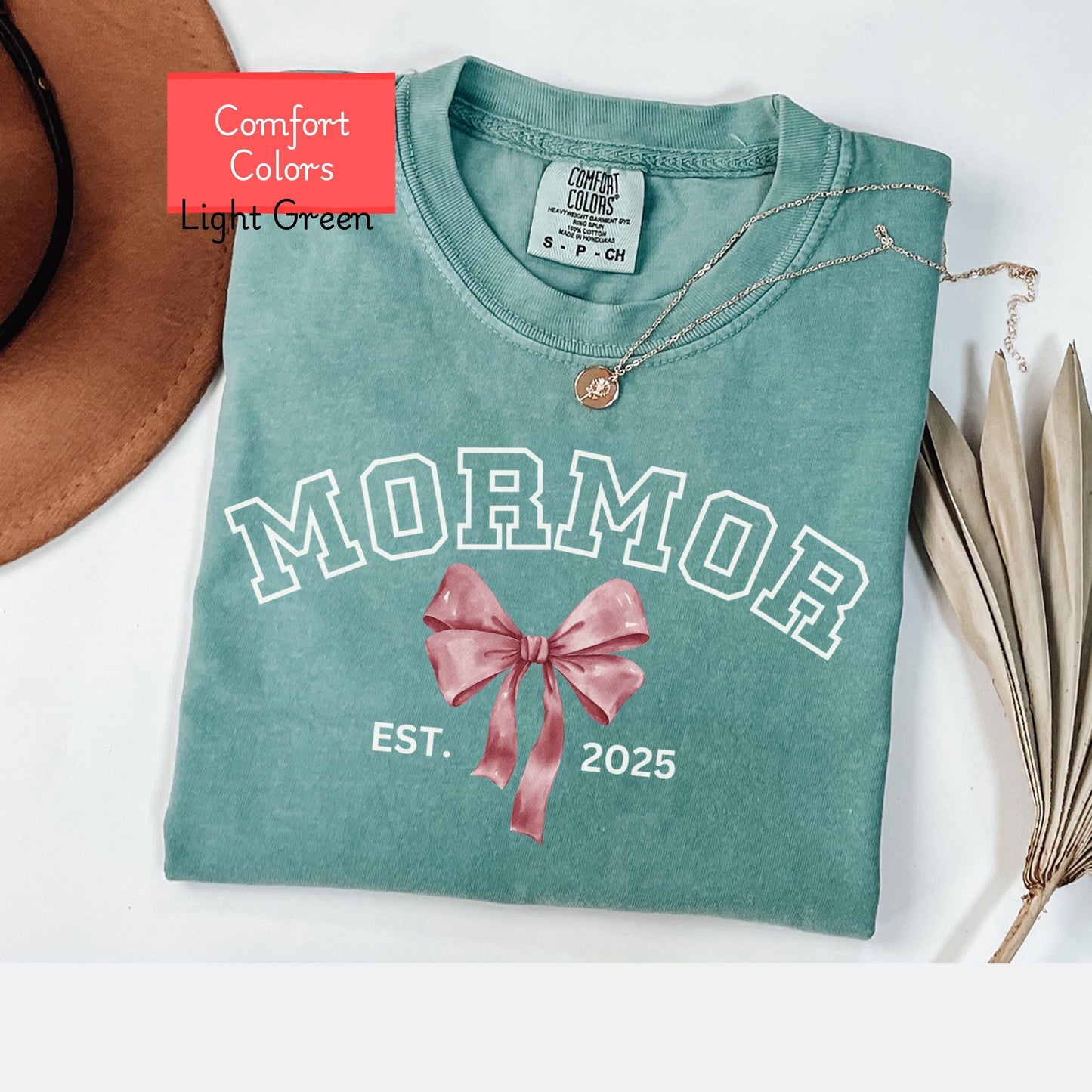 Custom Comfort Colors Grandma Shirt, coquette nana shirt for Scandinavian grandma, Mothers Day Gift for mimi, First time grandma tee