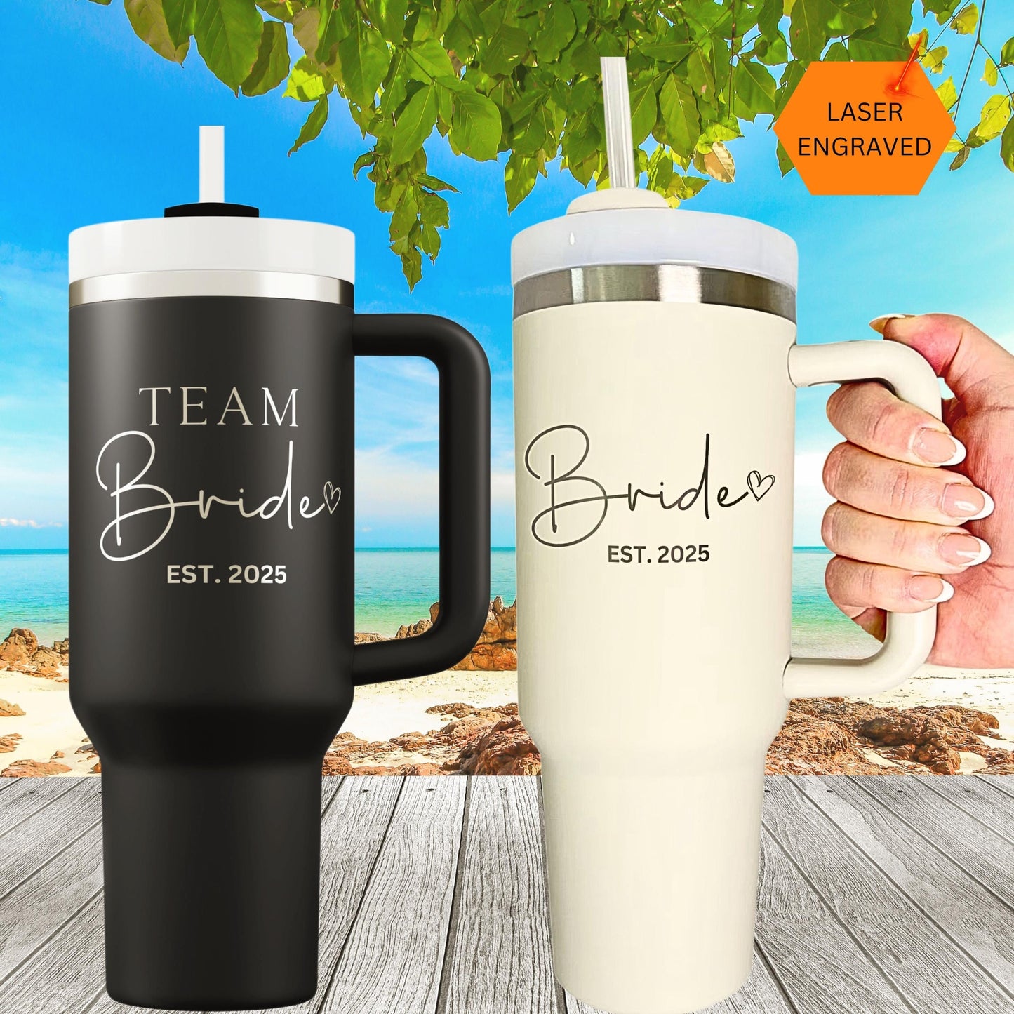 Bride & bridesmaids tumblers customized, 40oz personalized bride tumbler cup, bridesmaids proposal gifts, coquette bow topper and boot