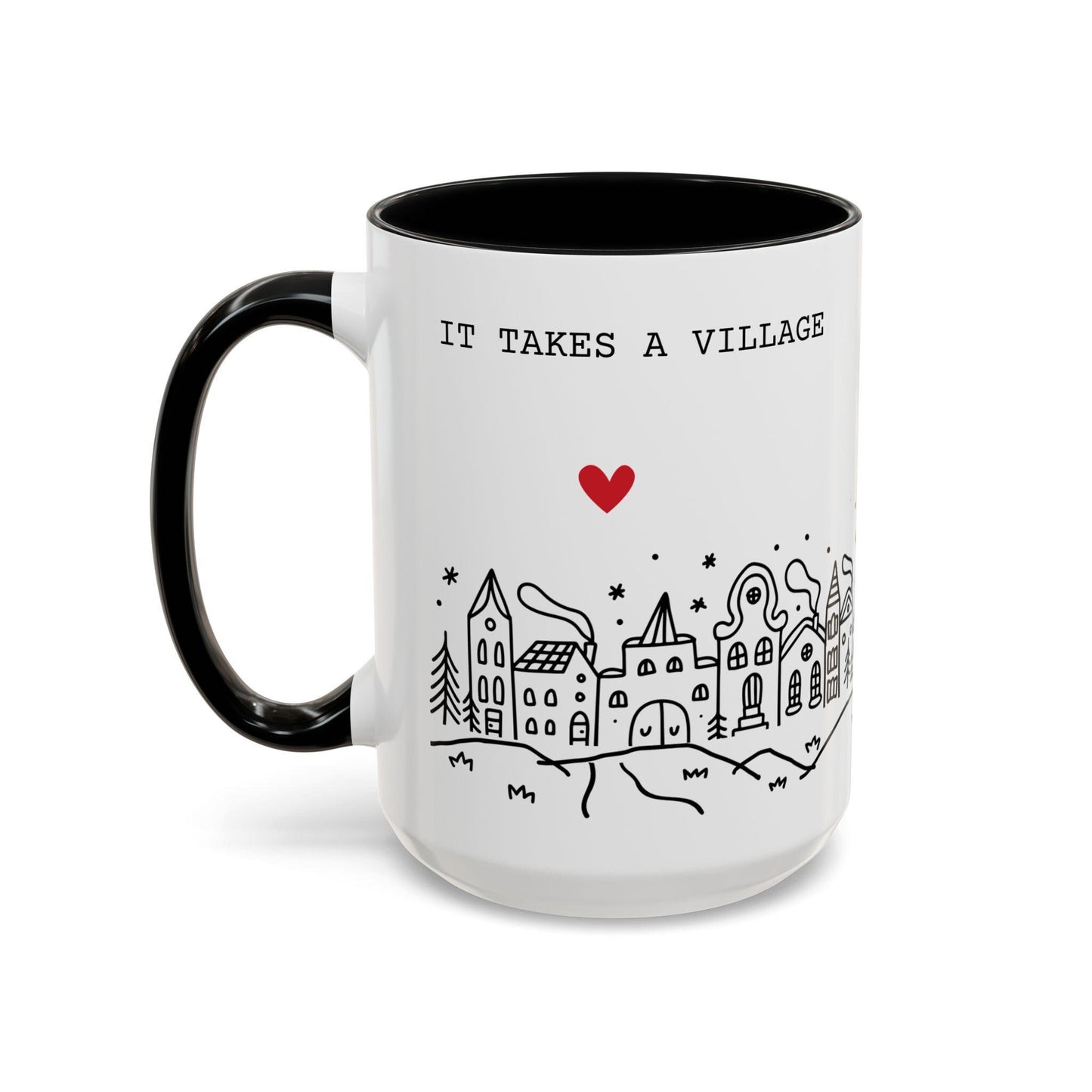 Personalized It Takes a Village Mug, Teacher Appreciation Thank You Gift, godmother gift, cool auntie mug, custom mug for new godparents