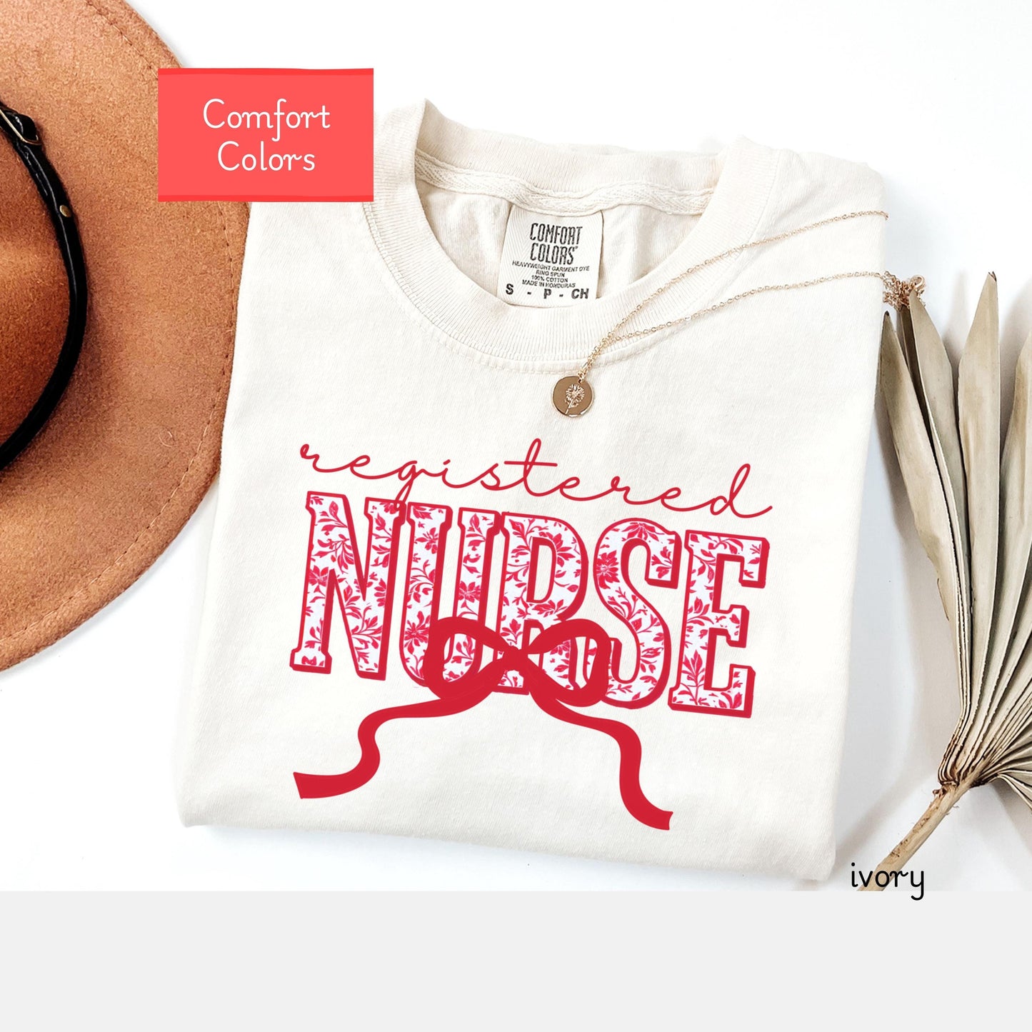 Coquette Comfort Colors registered nurse shirt, toile de jouy RN shirt, appreciation gift for new nurse, nursing school graduation gift