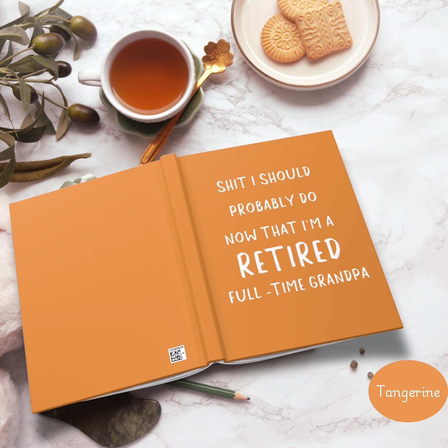 Funny Retirement Journal for grandpa, Retired Grandpa Hardcover Notebook, Full Time Grandpa gift Father's Day, Things My Grandbabies Did
