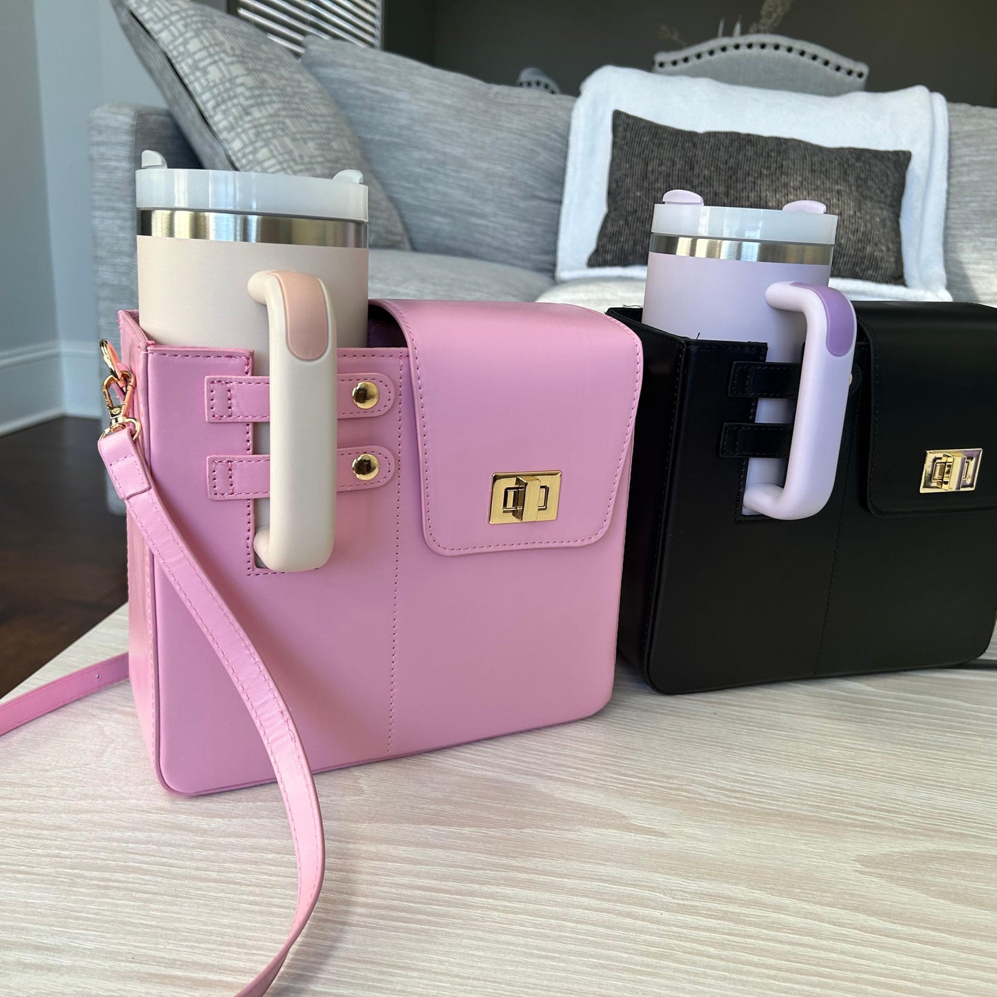 Water cup bag with strap, Crossbody tumbler bag, portable outdoor purse for tumbler, large capacity tumbler purse, tumbler accessory bag