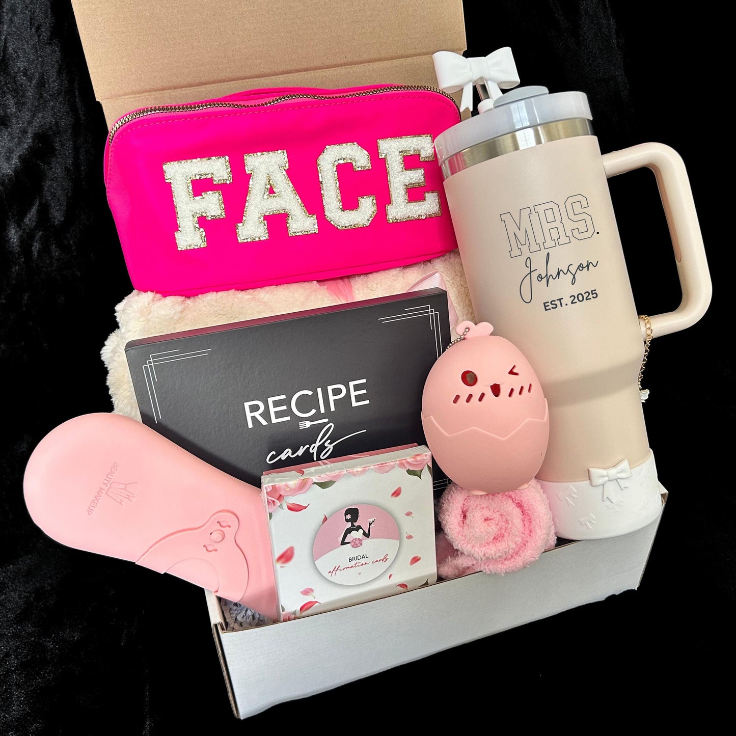Custom Bride Gift Box Set, Hug in a Box Bridal Gift Box, Bachelorette Party Gift for Bride To Be, Future Mrs Gift Basket,Future Mrs Gift Box
