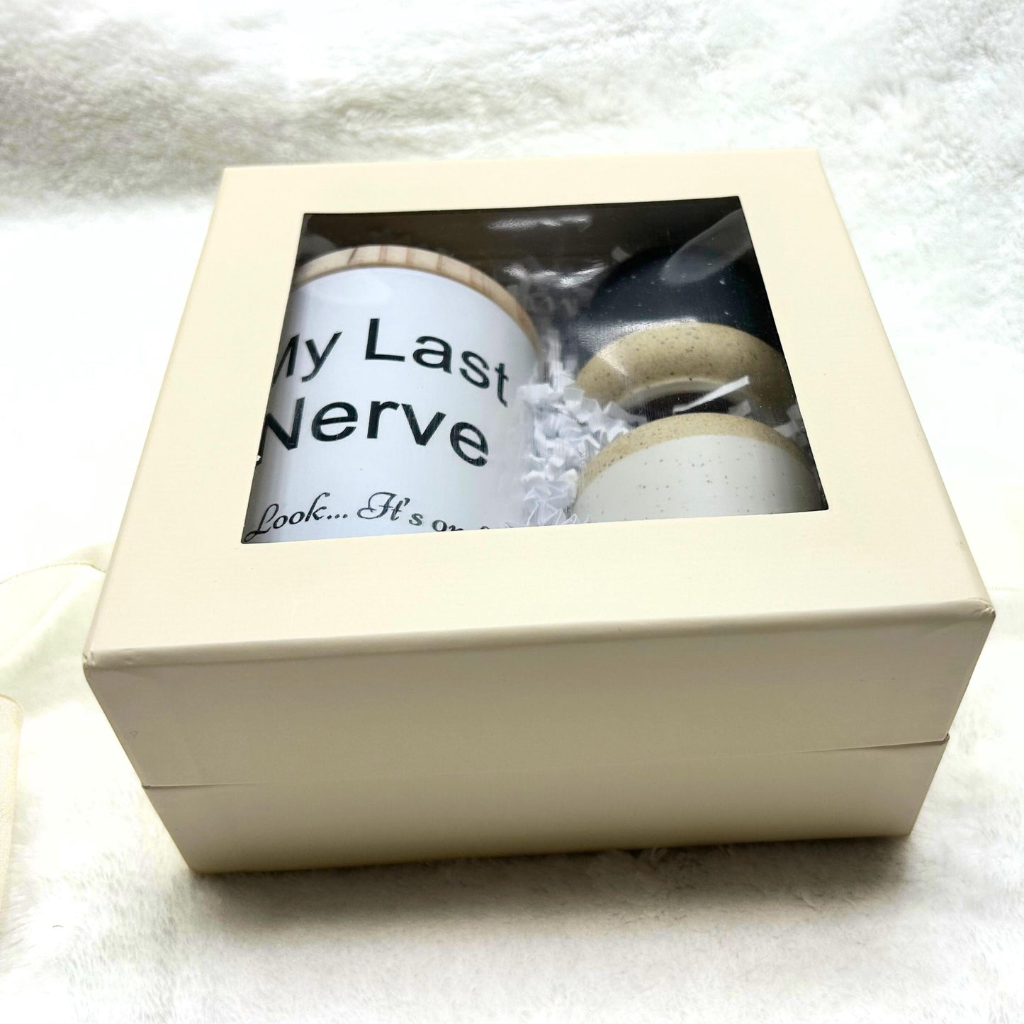 Personalized Last Nerve Candle, Funny Soy Candle & Match Holders Set, Custom Lavender Scented Candle for Mom, Best Friend Birthday Gift