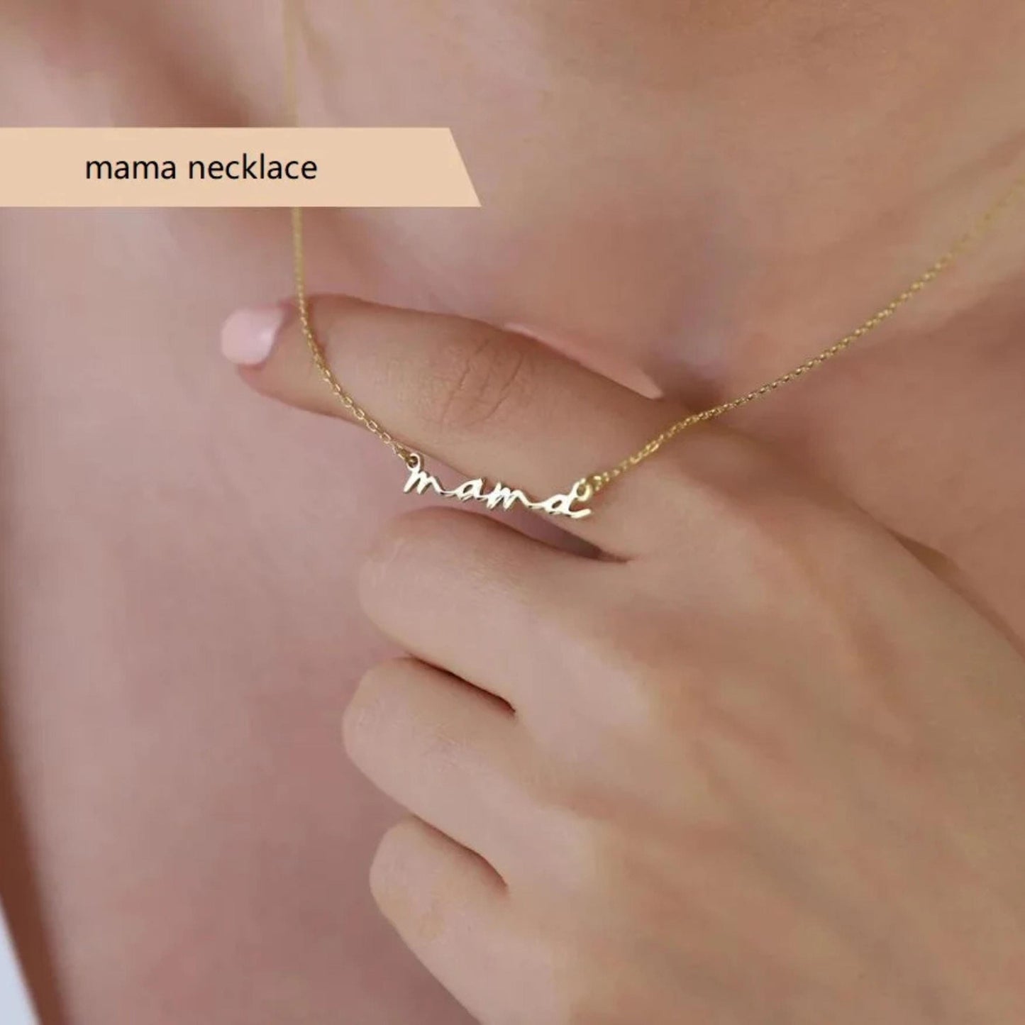 Mama necklace with personalized jewelry box, pendant gift for mom, necklace for mom, birthday gift for mom, bonus mom necklace