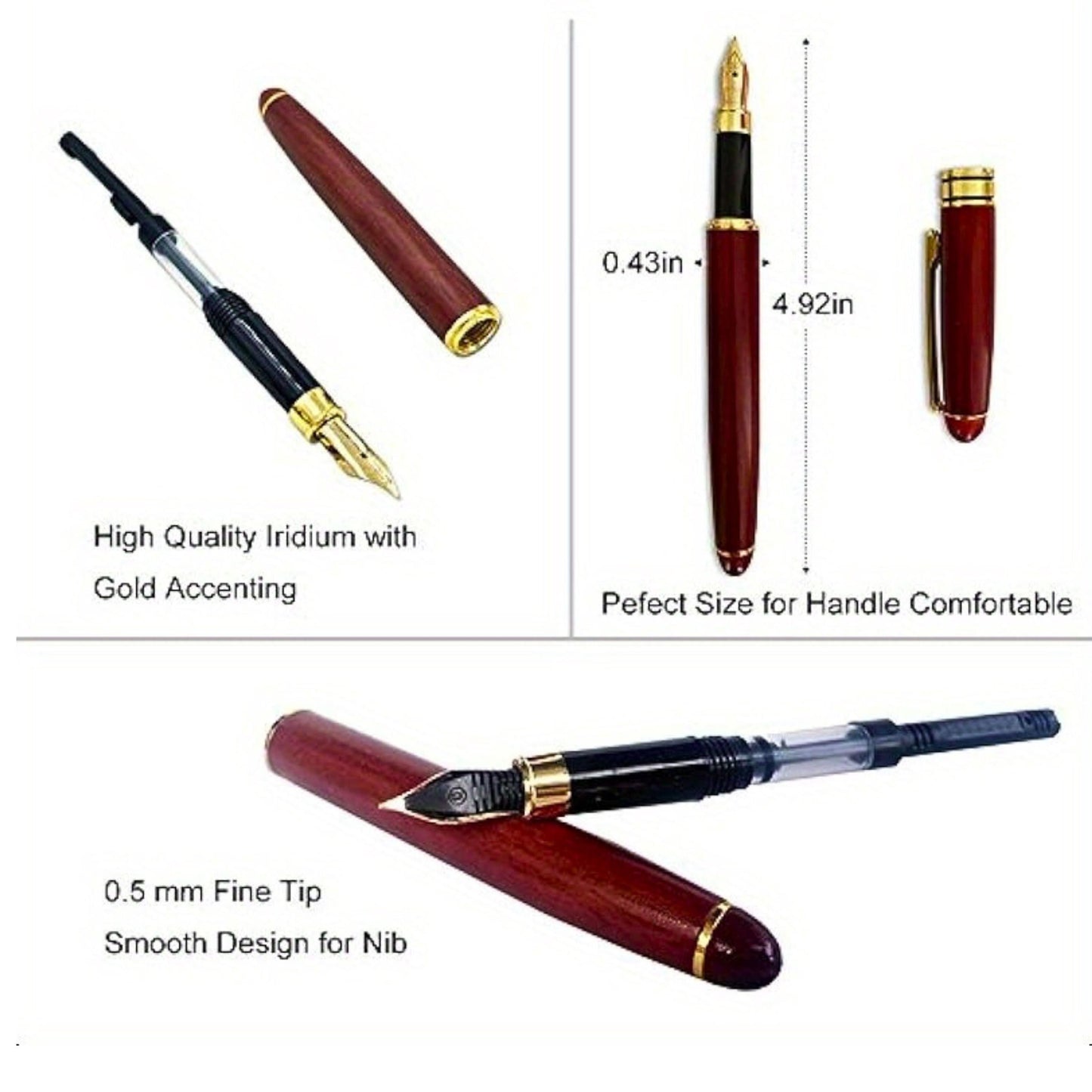 Personalized Wooden Pen with Case, Custom Laser Engraved Pens for Him, Coworker Birthday Gift, Work Boss Office Gift, for Dad Fathers Day