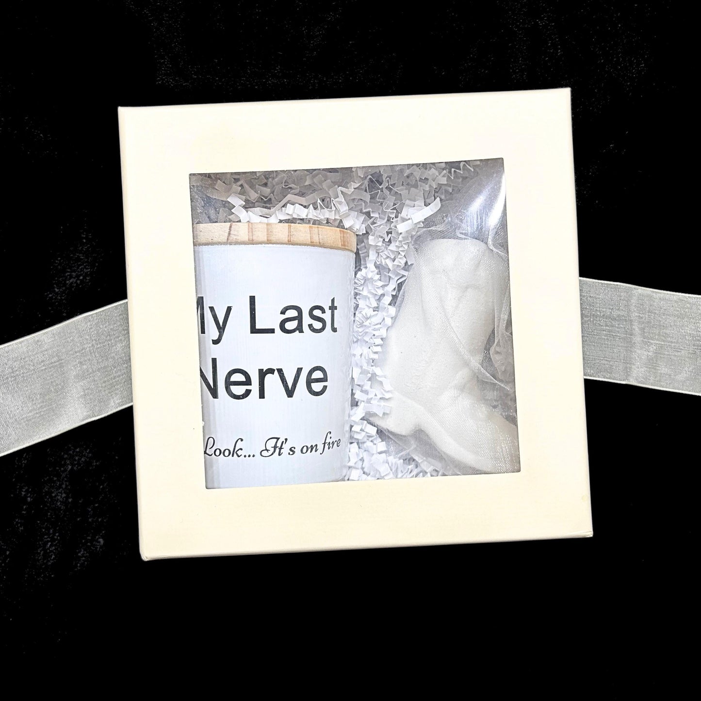 Custom Last Nerve Candle, Funny Soy Candle & Match Holder Set, Personalized Lavender Scented Candle for Mom, Best Friend Birthday Gift
