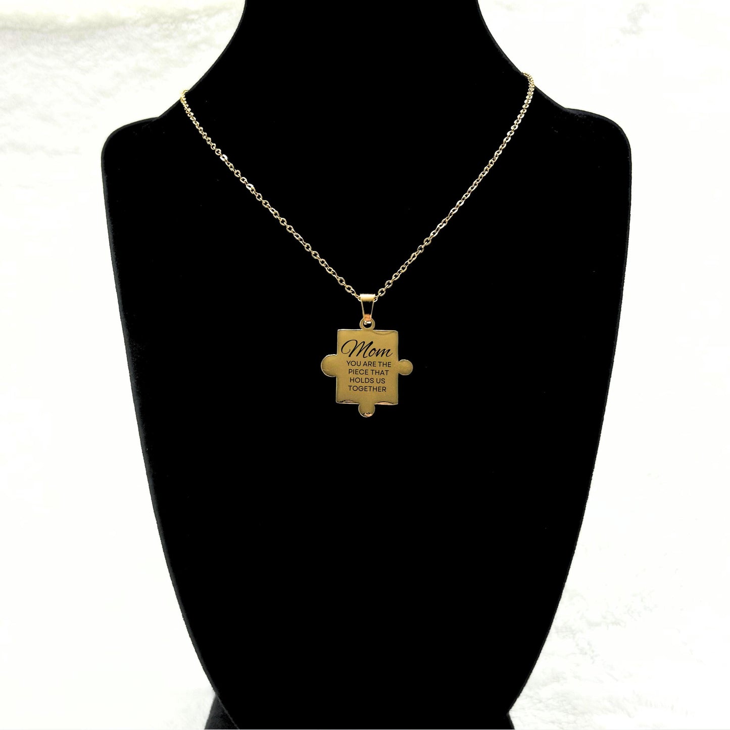 Mom puzzle necklace, mothers day gift mom, you are the Piece that holds us together, bonus mom necklace, grandma necklace with jewelry box