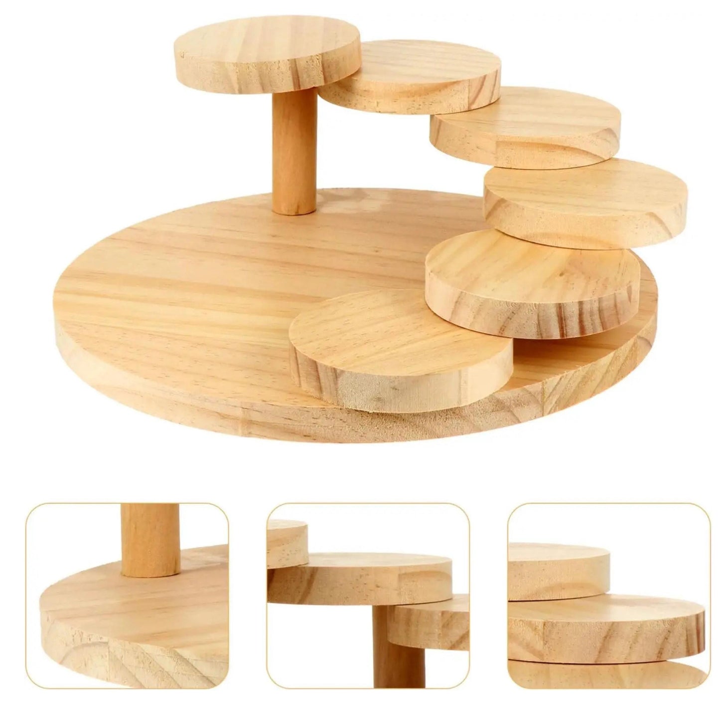 Personalized Tiered Charcuterie board, Bamboo Sushi Tray, Custom Wooden Desert display stand Platter, New Home Gift, Wedding Gift Couple