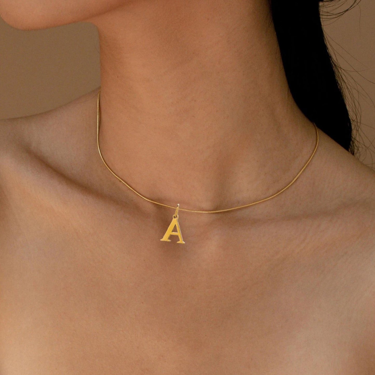Name Initial Necklace for Women, Personalized Jewelry Box, Dainty minimalist necklace, custom gift for mom, birthday necklace gift for her
