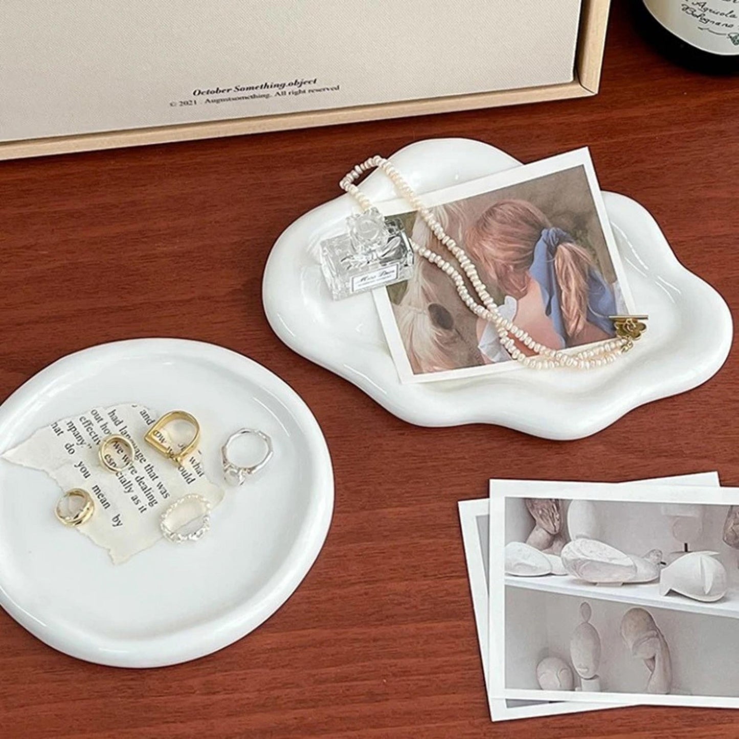 Personalized Cloud Trinket Dish, Custom Ring Dish, Bridesmaid proposal gift, Ceramic Jewelry Dish Bridal Shower Gift, Mothers Day Gift
