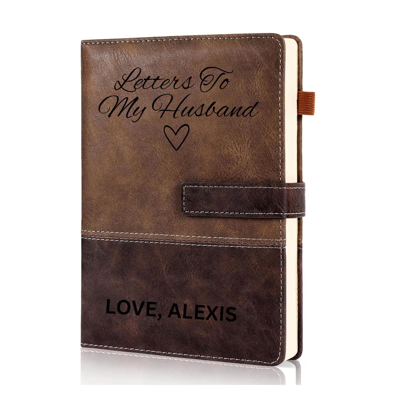 Custom Leather Journal for Husband, Letters to my Husband Journal, Personalized Leather Notebook for Him, Fathers Day Gift for Dad from Wife