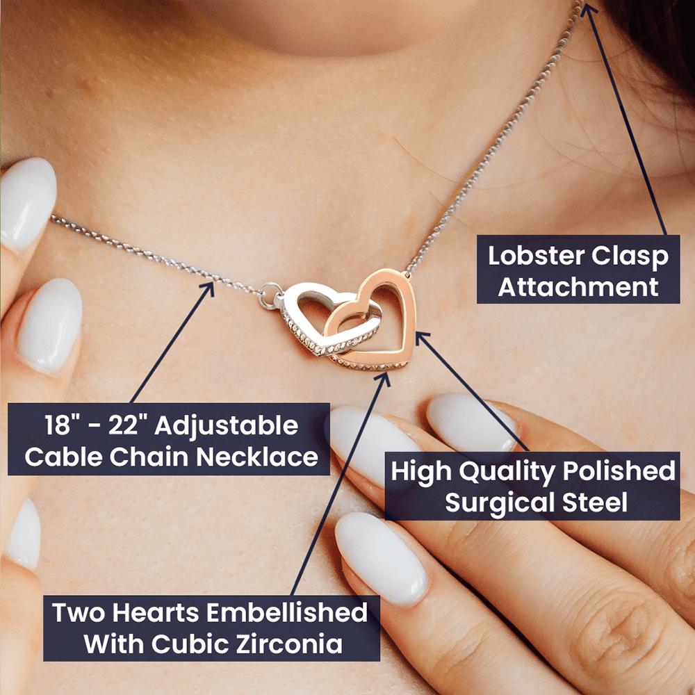 Anniversary Necklace for Wife with luxury box, 2 year wedding anniversary, 5th 7th 10th 20th year anniversary gift, heart necklace for her