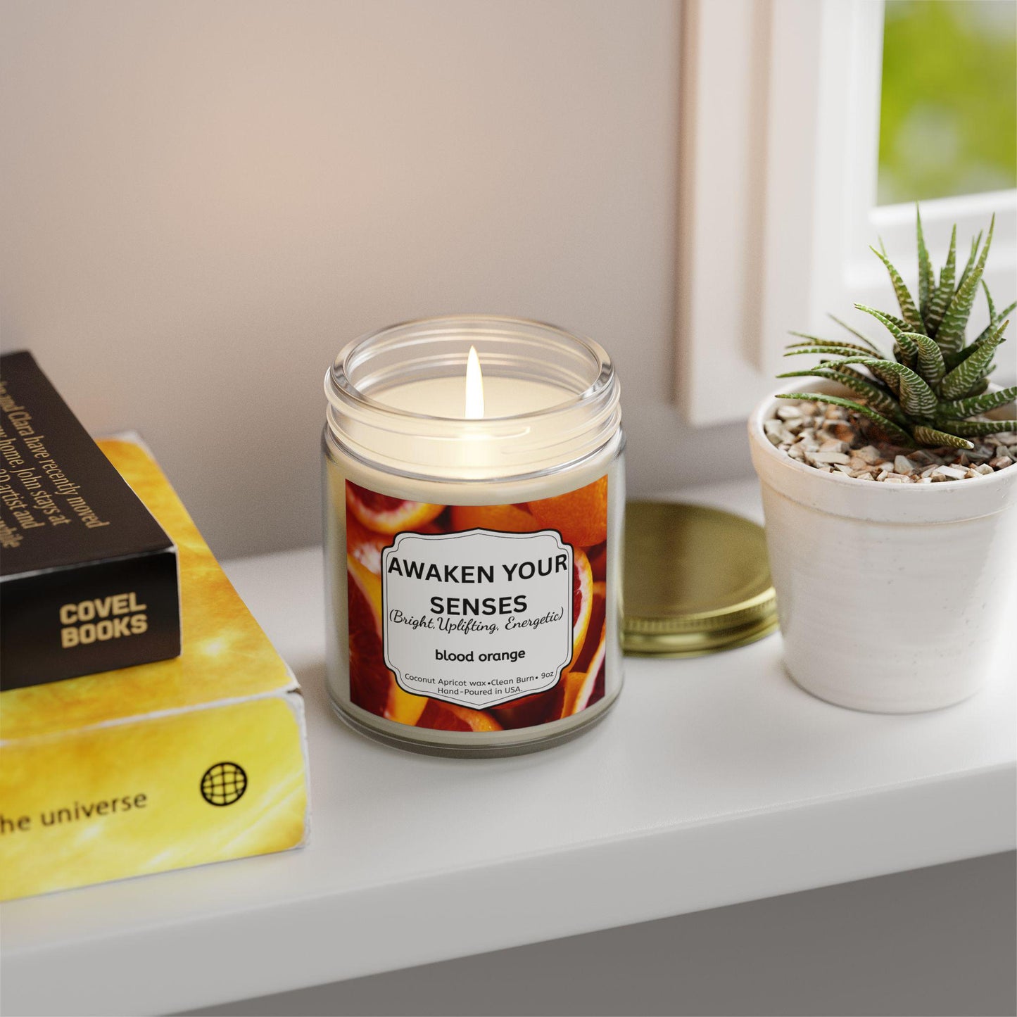 Mood Candle and Wick Trimmer Gift Set, Let It Go Candle, Fresh Start Gift, Relaxation & Self-Care Candle Gift for Her or Him, 4oz 9oz candle